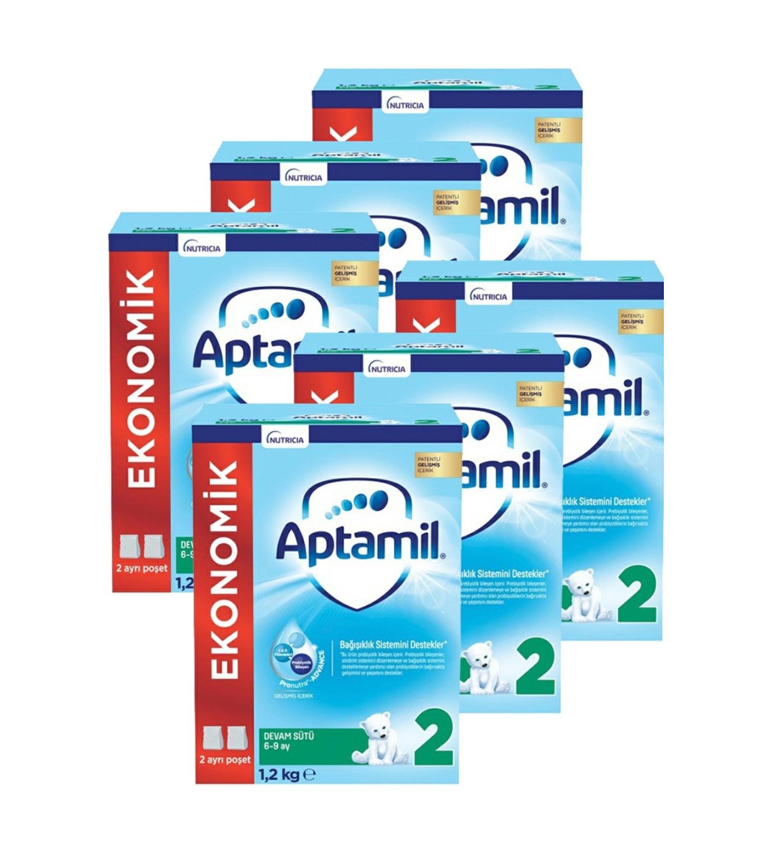 Aptamil 2 Follow-On Milk New Formula 1200 gr X 6 Pieces