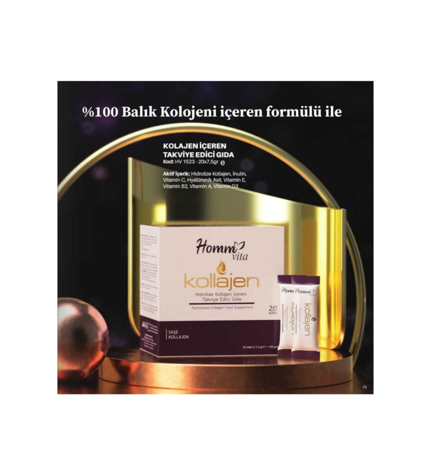 Homm Herbal Homm Vita Skin Rejuvenating Immune Boosting Collagen Drink 20 Pieces