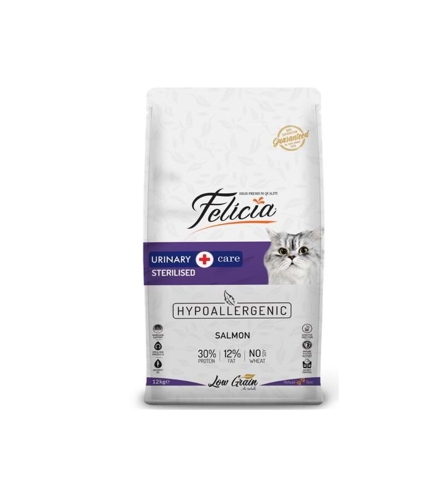 Felicia Low Grain 12 Kg Sterilized Salmon Hypoallergenic Cat Food