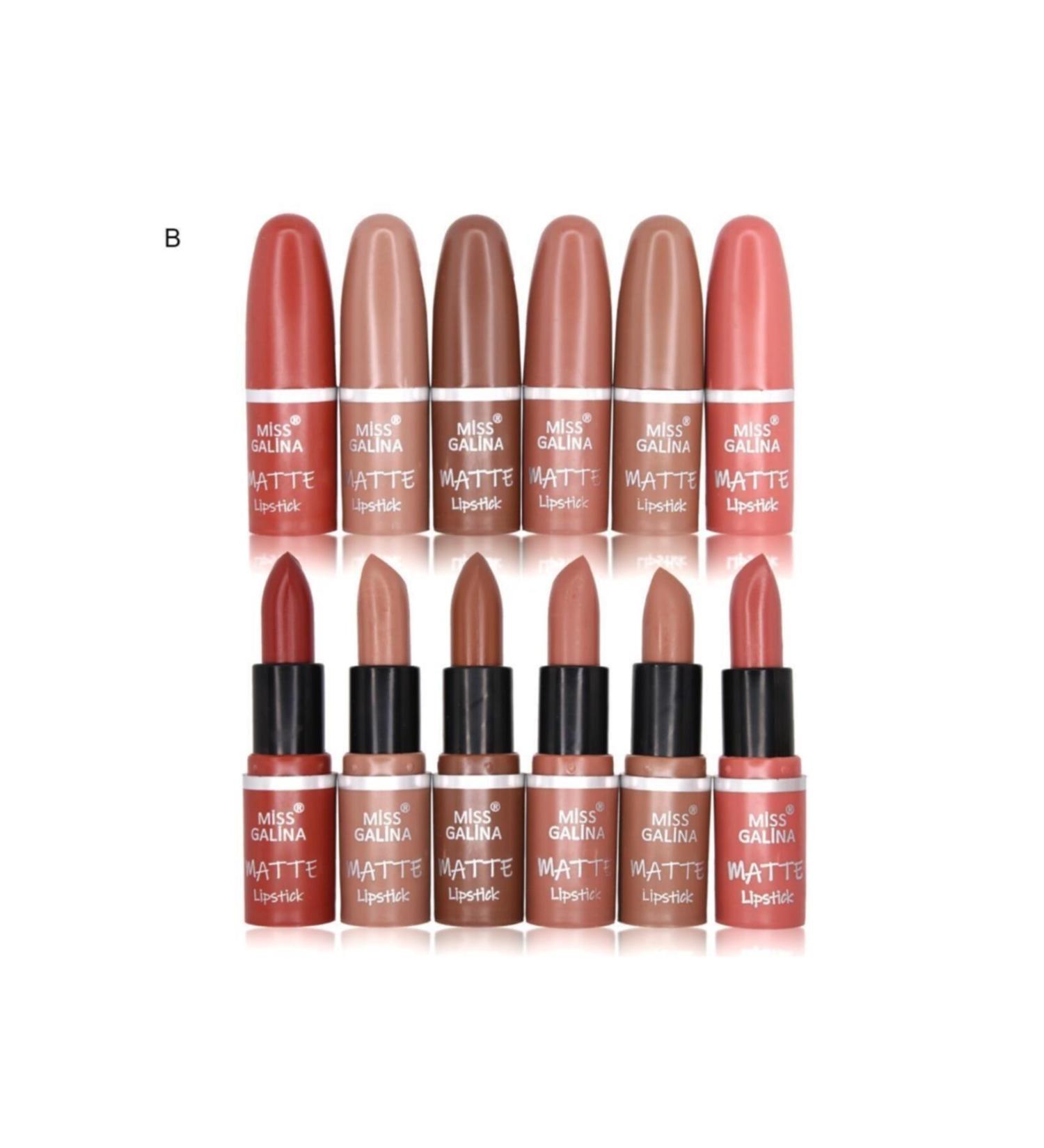 MUJGAN Miss Galina Matte 6-Piece Lipstick Set No:b
