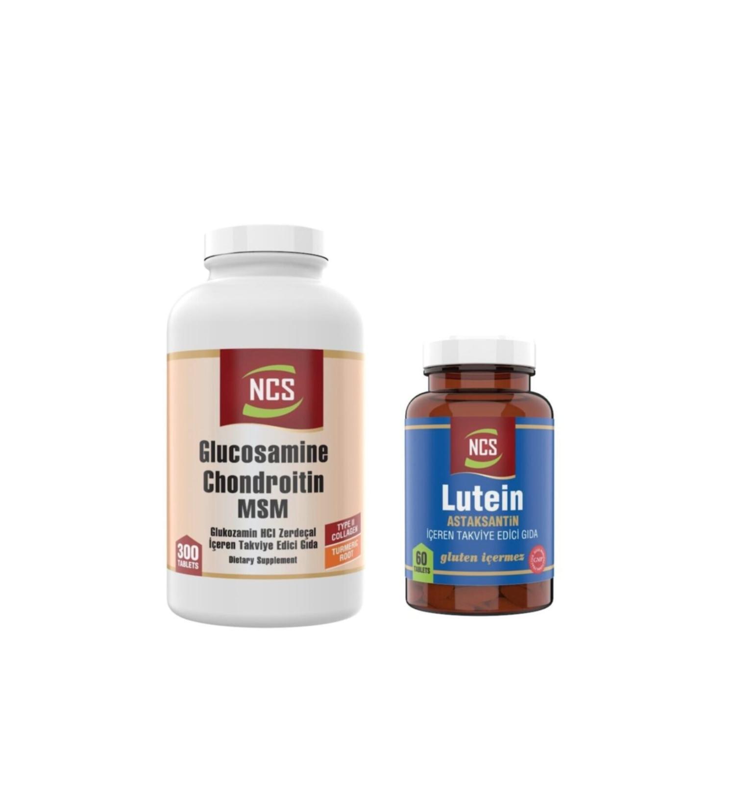 Ncs Lutein 15 Mg Astaxanthin 12 Mg 60 Tablets Glucosamine Turmenic Root Msm 300 Tablets