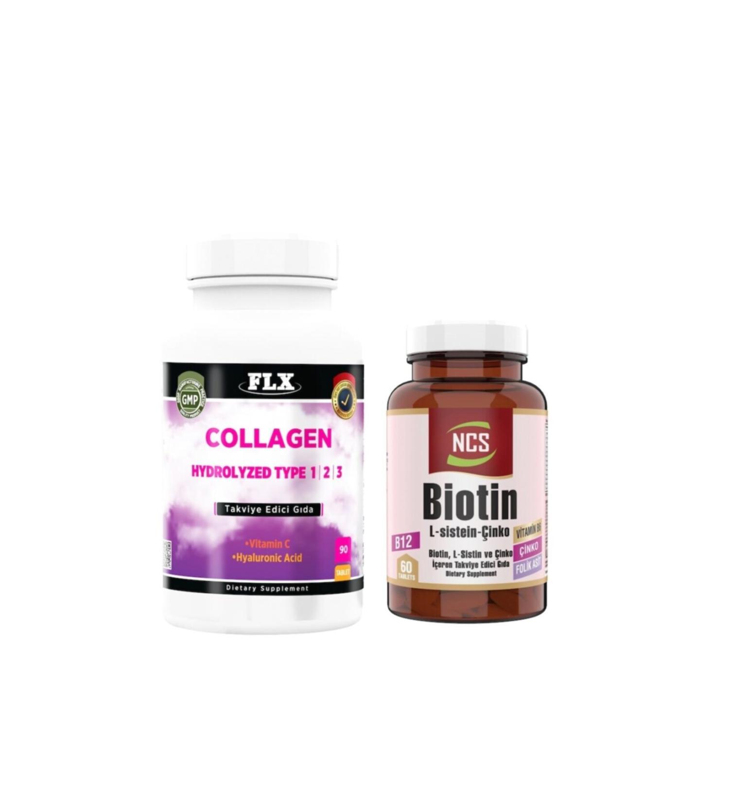 Ncs Collagen Type 1-2-3 Hyaluronic Acid 90 Tablets + Biotin 60 Tablets