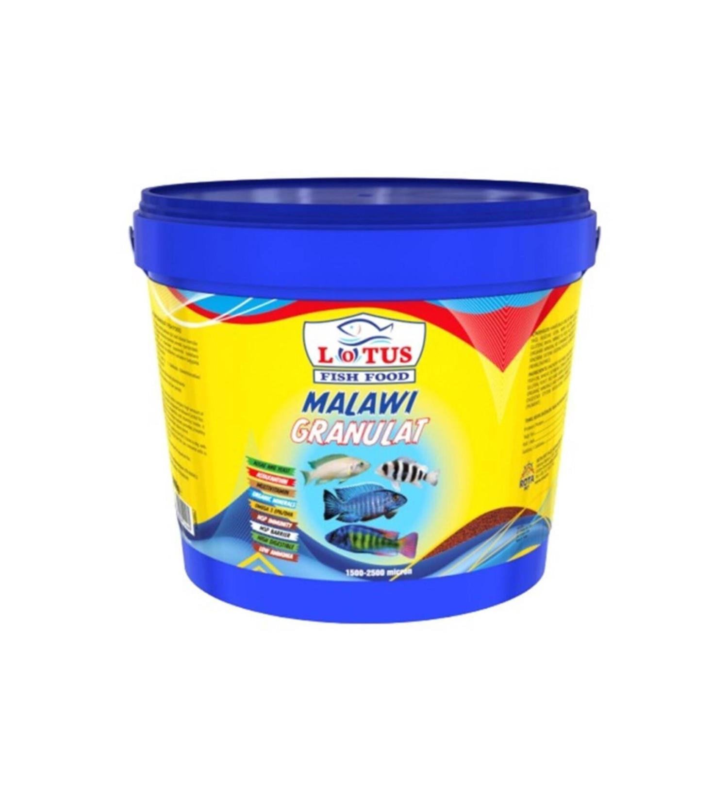 Lotus Malawi Granulat 3 Kg Aquarius Dolphin Yellow Princess Ahli Cichlid High Protein Fish Food