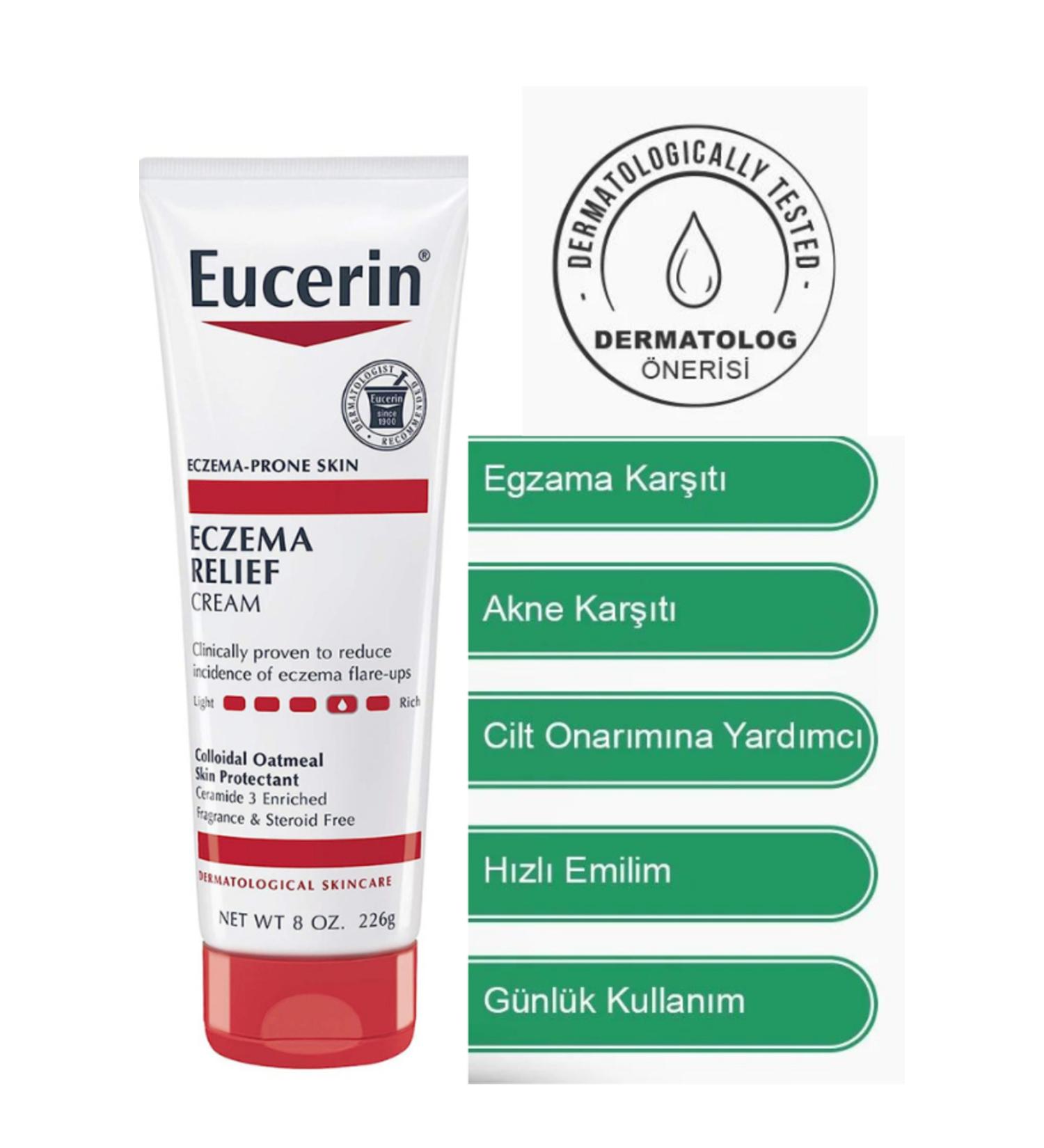 Eucerin eczema relief cream full body lotion for skin moisturizing cream 226 gr (imported) - Buy Online on GoSupps.com