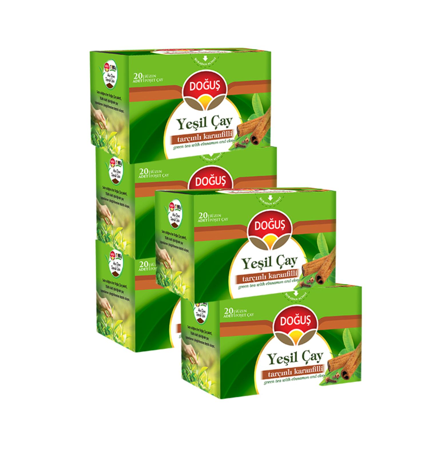 Do u GREEN TEA WITH CINNAMON AND CLOVE 20 FILTER BAGS (30 gr) 5 PIECES