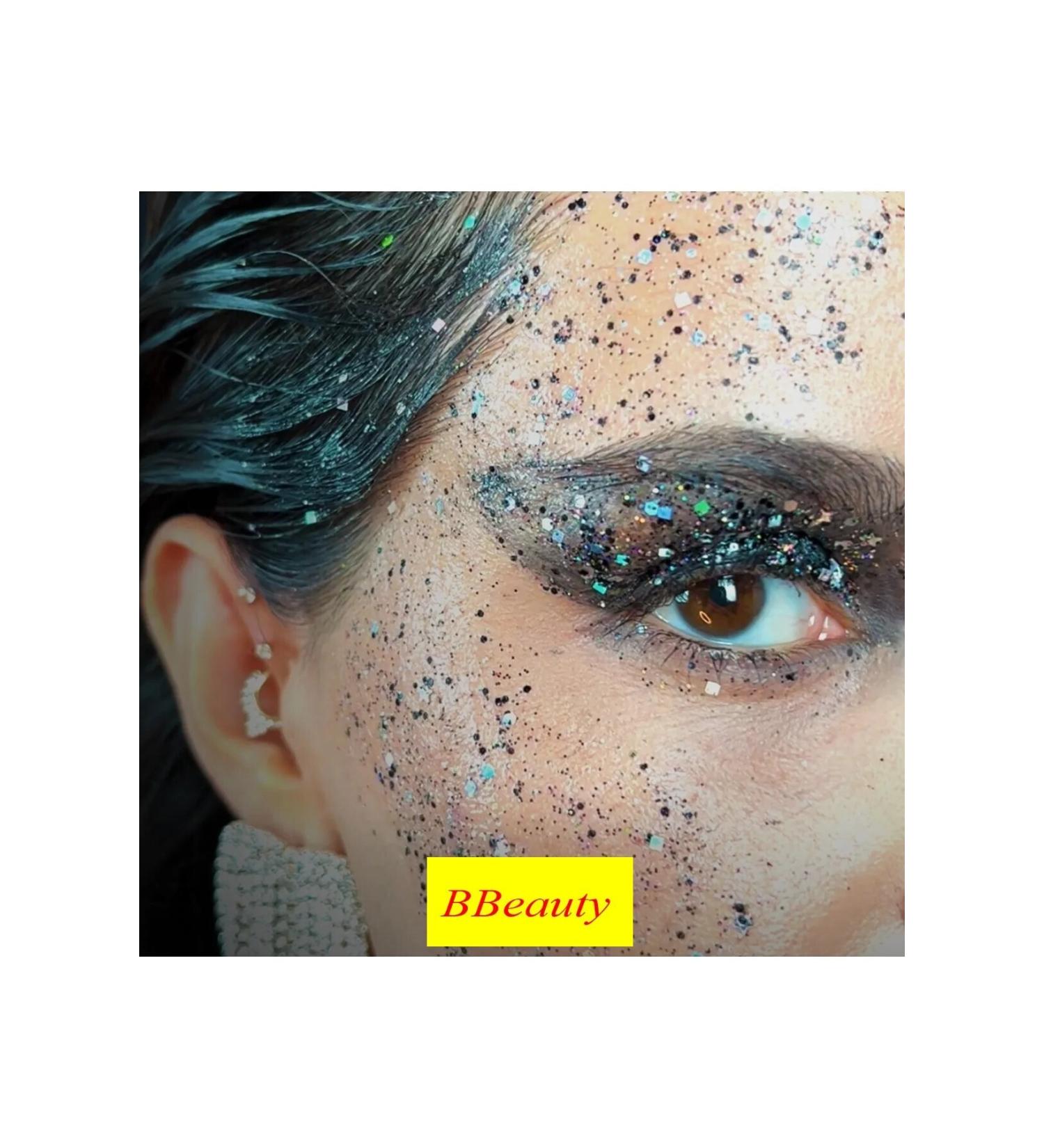 BBeauty Creamy Gel Glitter Glitter Face Body and Hair Shadow