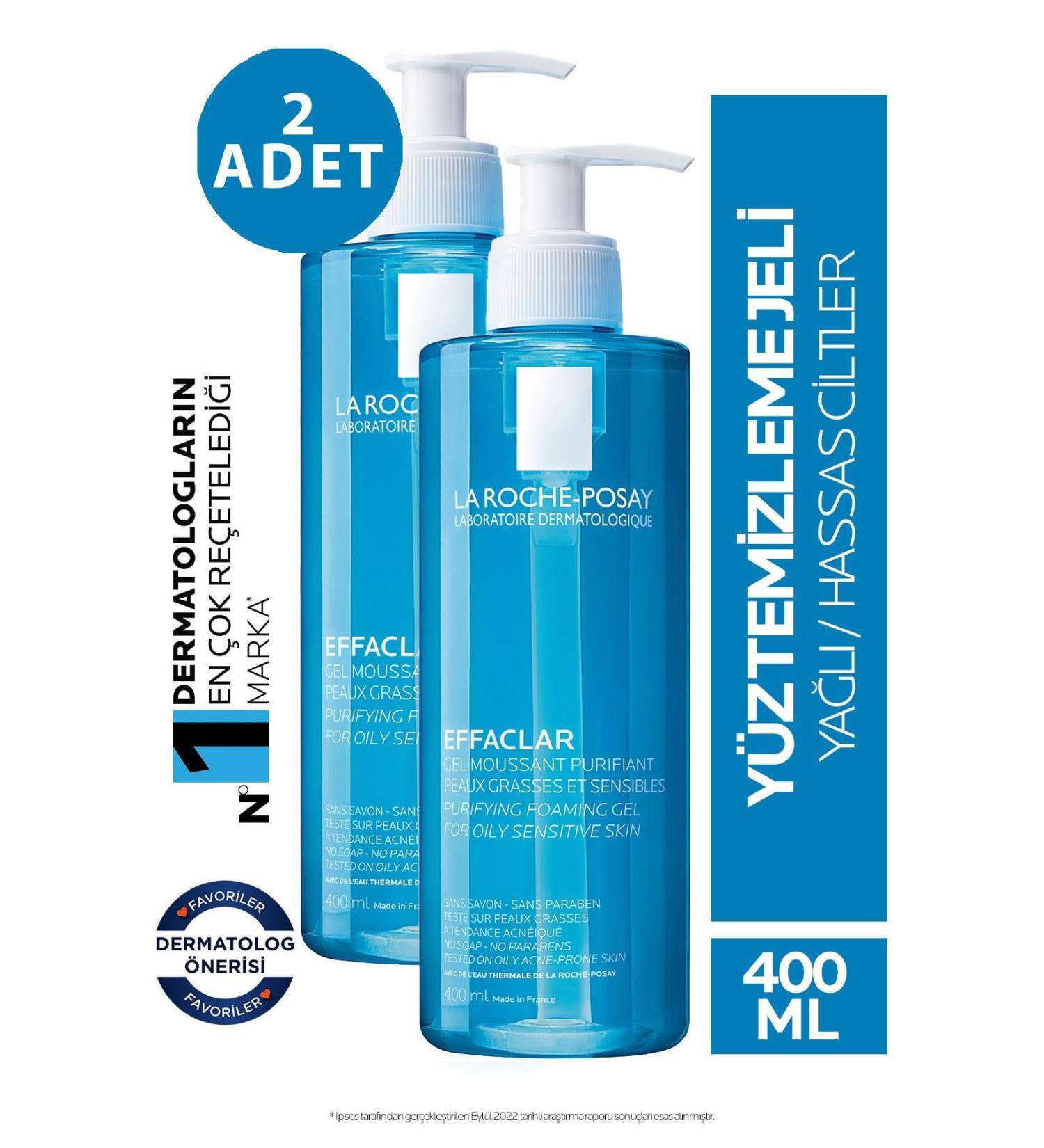 La Roche Posay Effaclar Gel 400 ml 2 Pieces - Buy Online on GoSupps.com