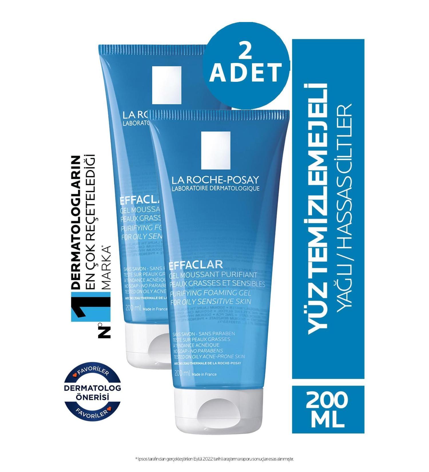 La Roche Posay Effaclar Gel 200 ml 2 Pieces