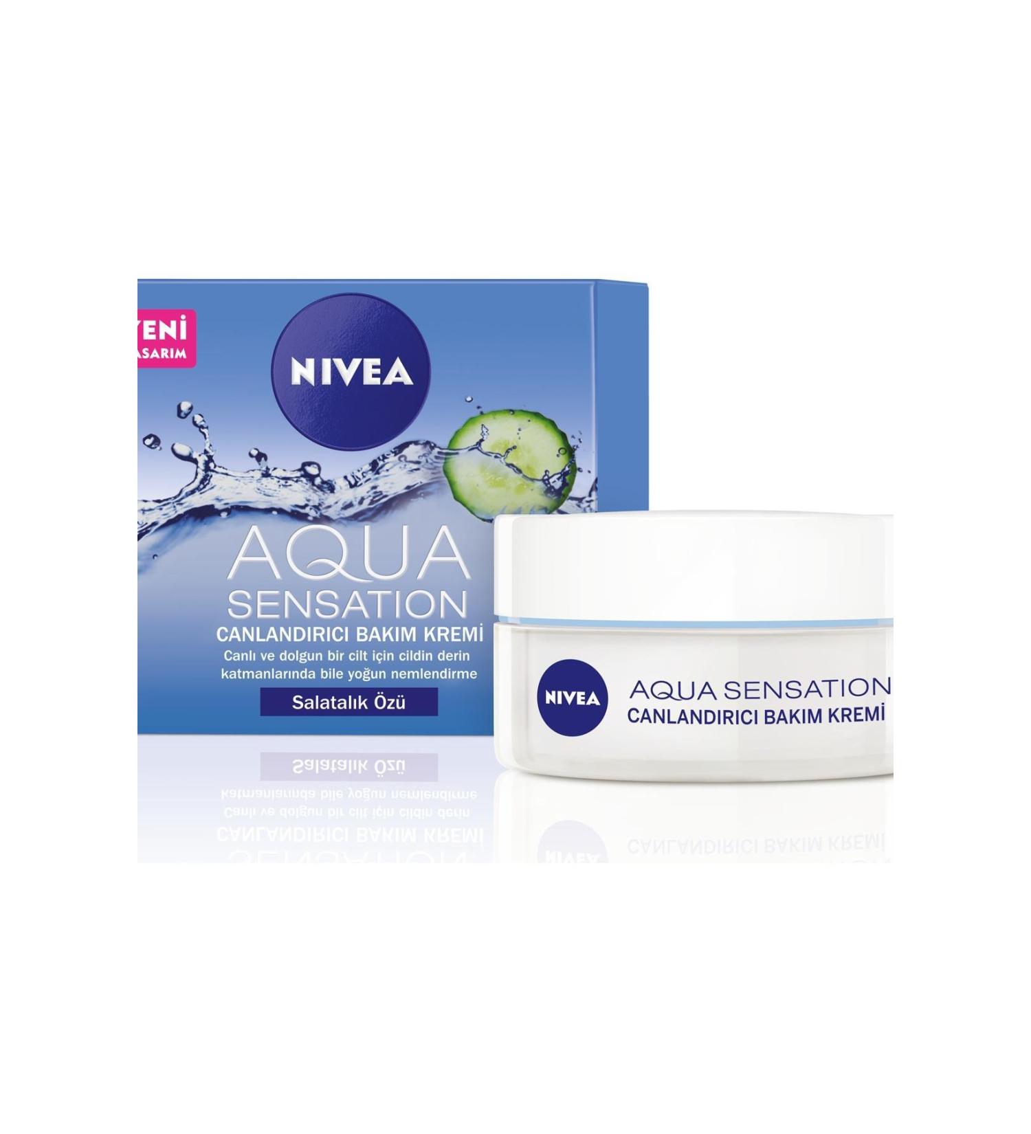 NIVEA Nivea Aqua Sensation Revitalizing Care Cream (50Ml) Normal and Combination Skin Intense with Cucumber Extract - Buy Online on GoSupps.com