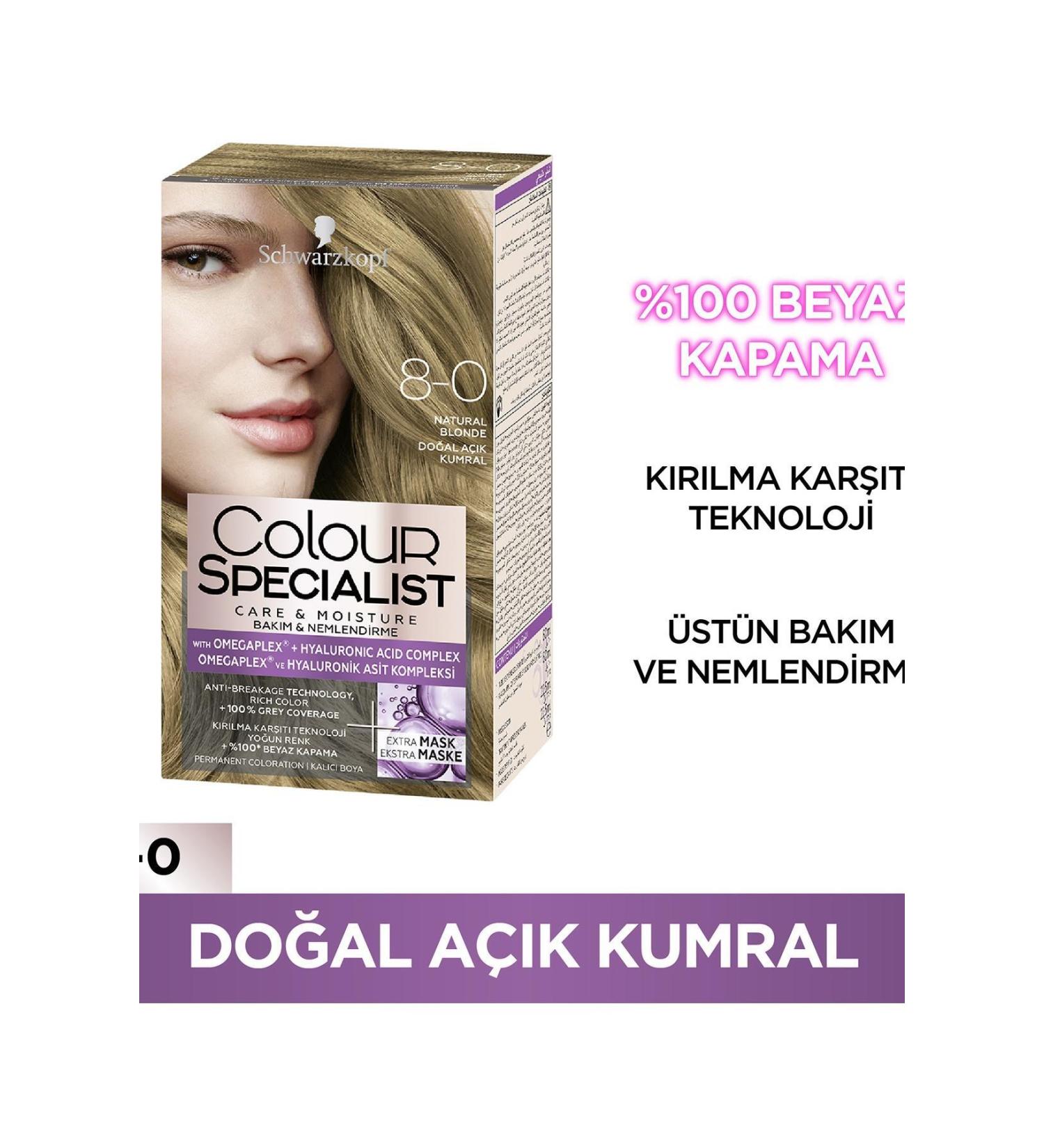 Colour Specialist Schwarzkopf Colour Specialist Hair Dye Natural Light Blonde 8-0 - Buy Online on GoSupps.com