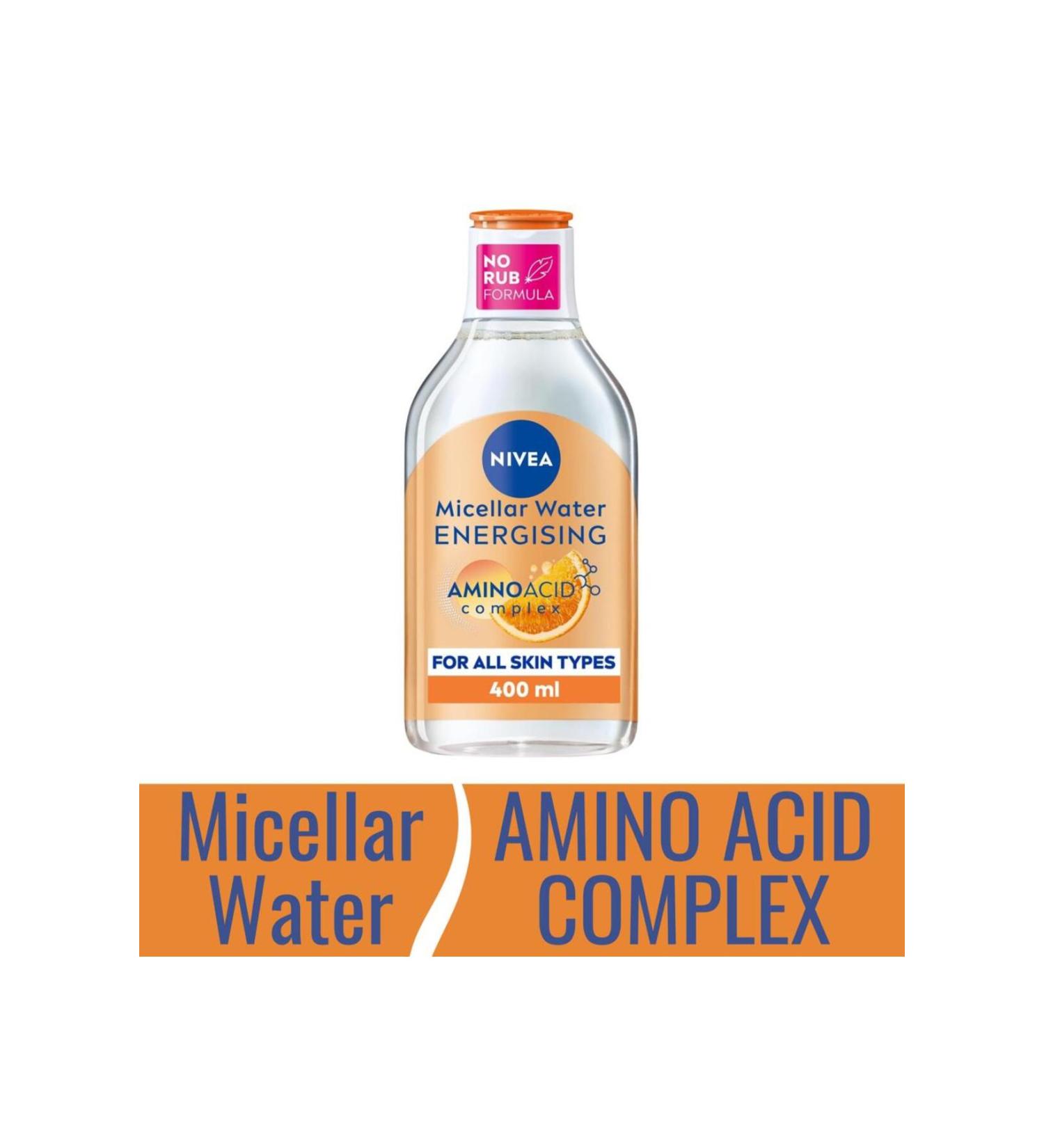 NIVEA Micellar Make-Up Remover AMINO ACID COMPLEX 400ml - FACE EYES LIPS CLEANING - Buy Online on GoSupps.com