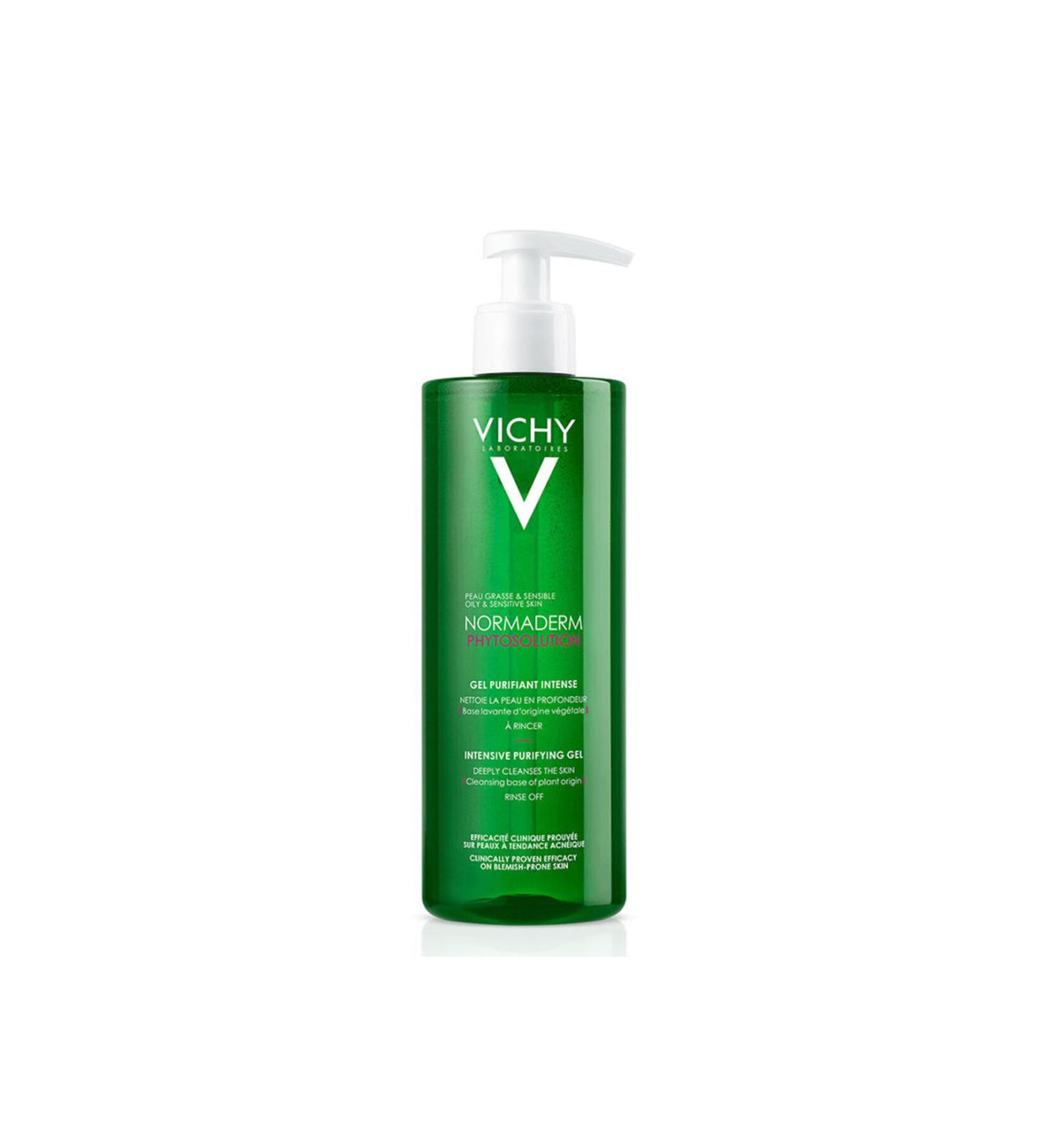Vichy Normaderm Phytosolution Purifying Gel 400 ml - Probiotic Content for Irregular and Oily Skin Types
