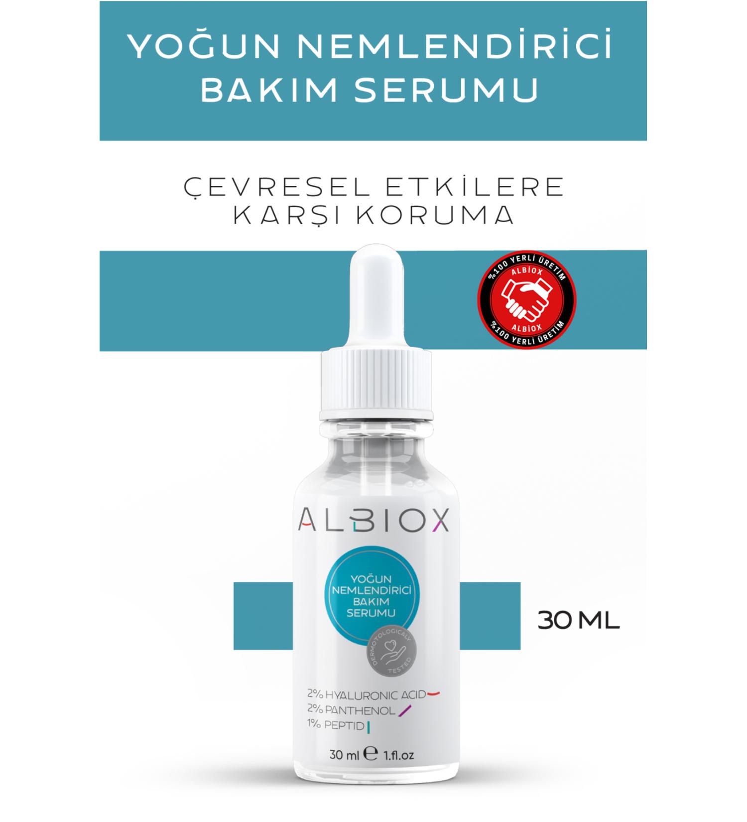 Albiox Moisturizing Care Serum Hyaluronic Acid + Phanthenol + Peptide 30 ml - Buy Online on GoSupps.com