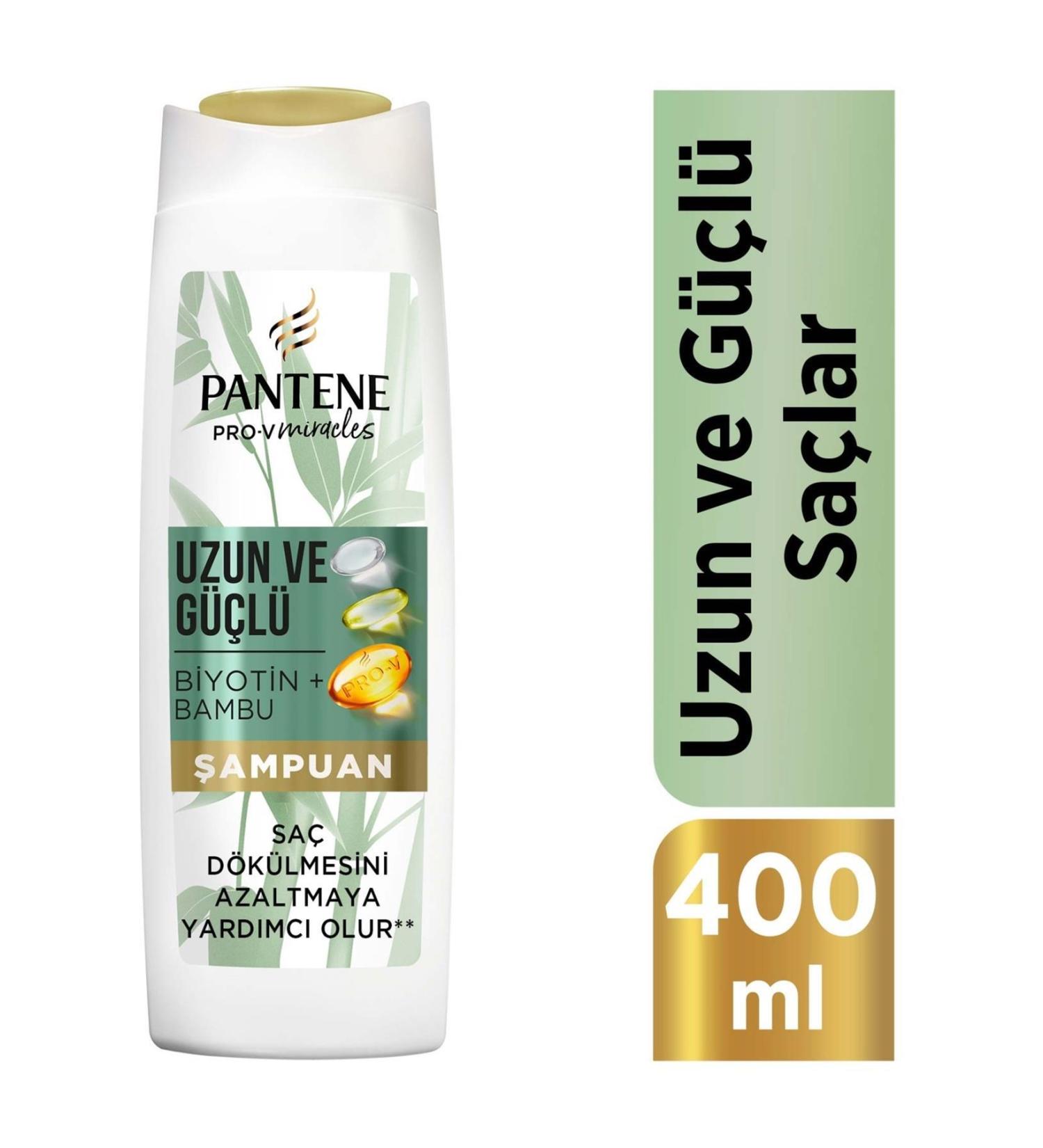 Pantene Long & Strong Shampoo Bamboo & Biotin 400ml