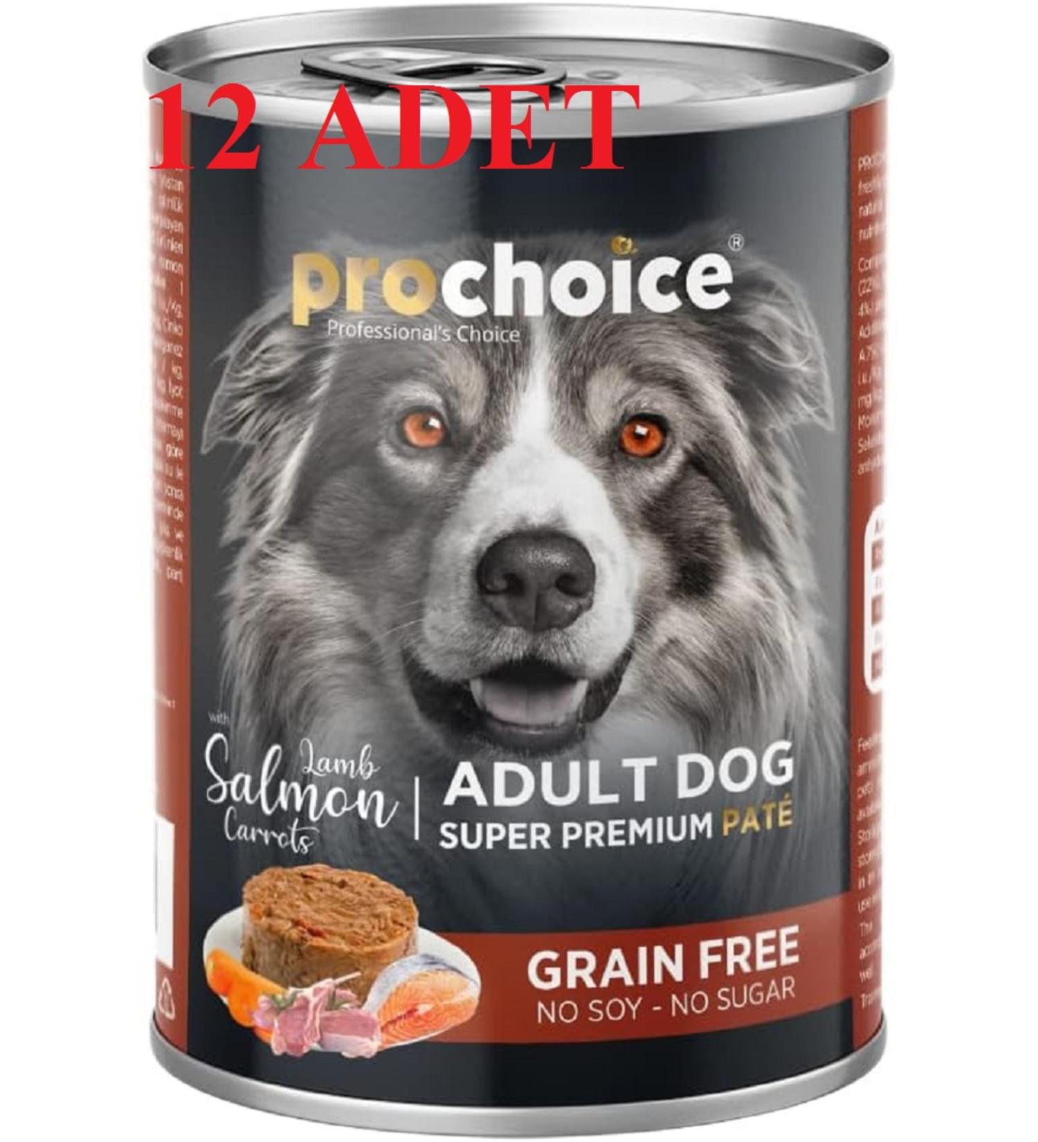 Pro Choice Lamb Salmon Carrot Paste Canned Dog Food 400gr X 12 Pieces