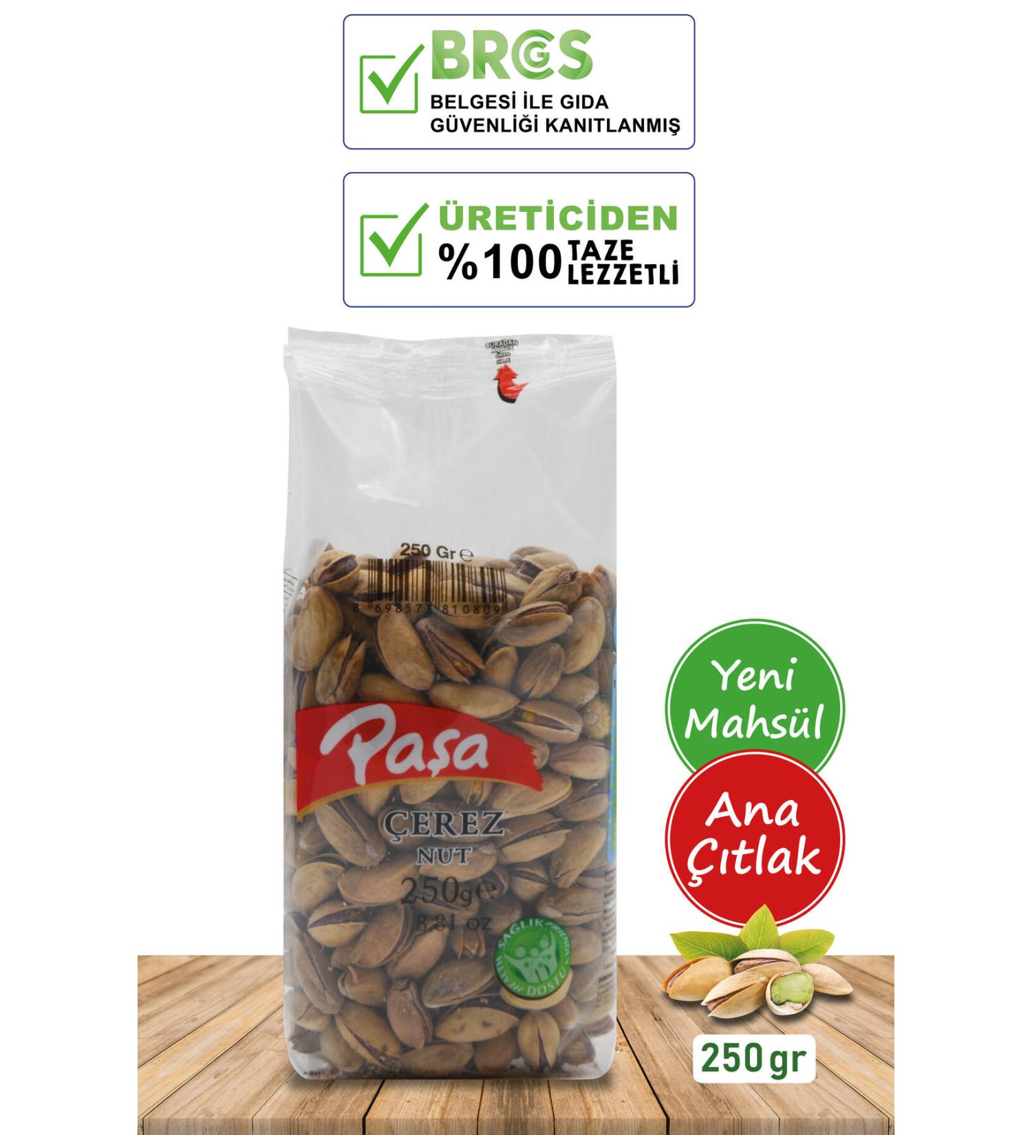 Pasha Nuts Roasted Pistachios Transparent Package 250 gr (FIRST QUALITY) - Buy Online on GoSupps.com