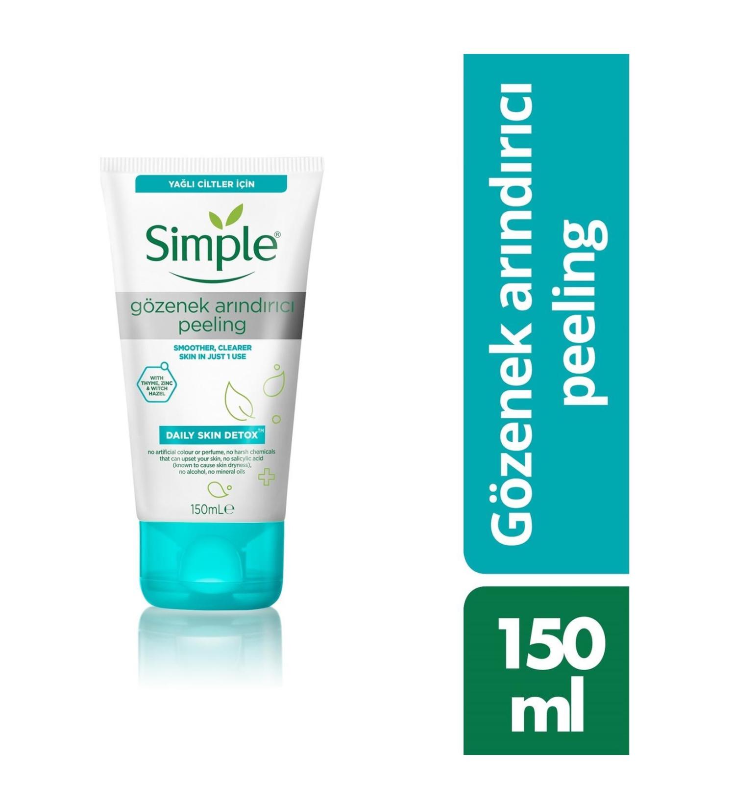 Simple Daily Skin Detox Pore Refining Peeling For Clean And Shine-Free Skin 150 Ml - Buy Online on GoSupps.com