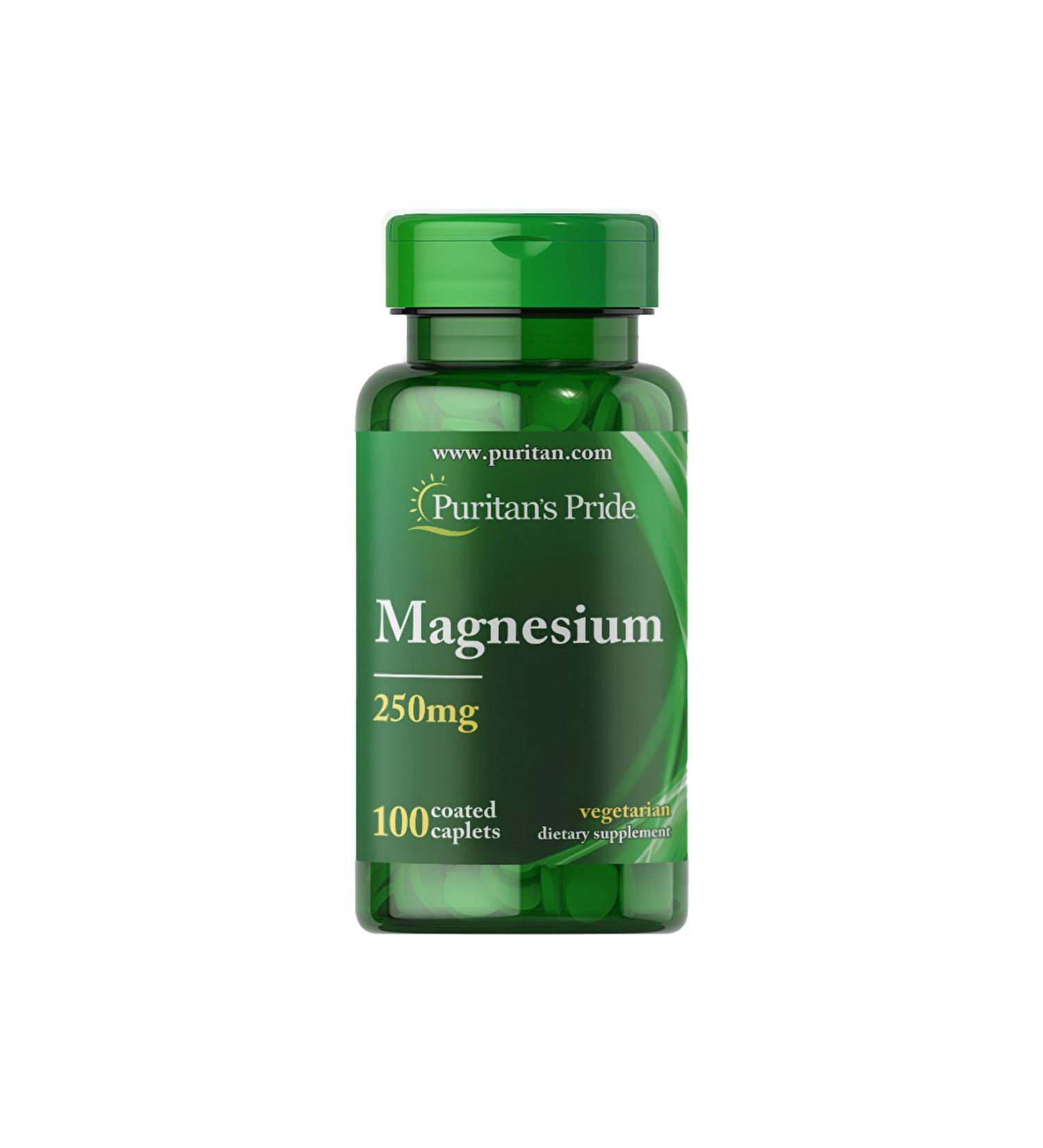 Puritan's Pride Magnesium 250 Mg 100 Tablets - Buy Online on GoSupps.com
