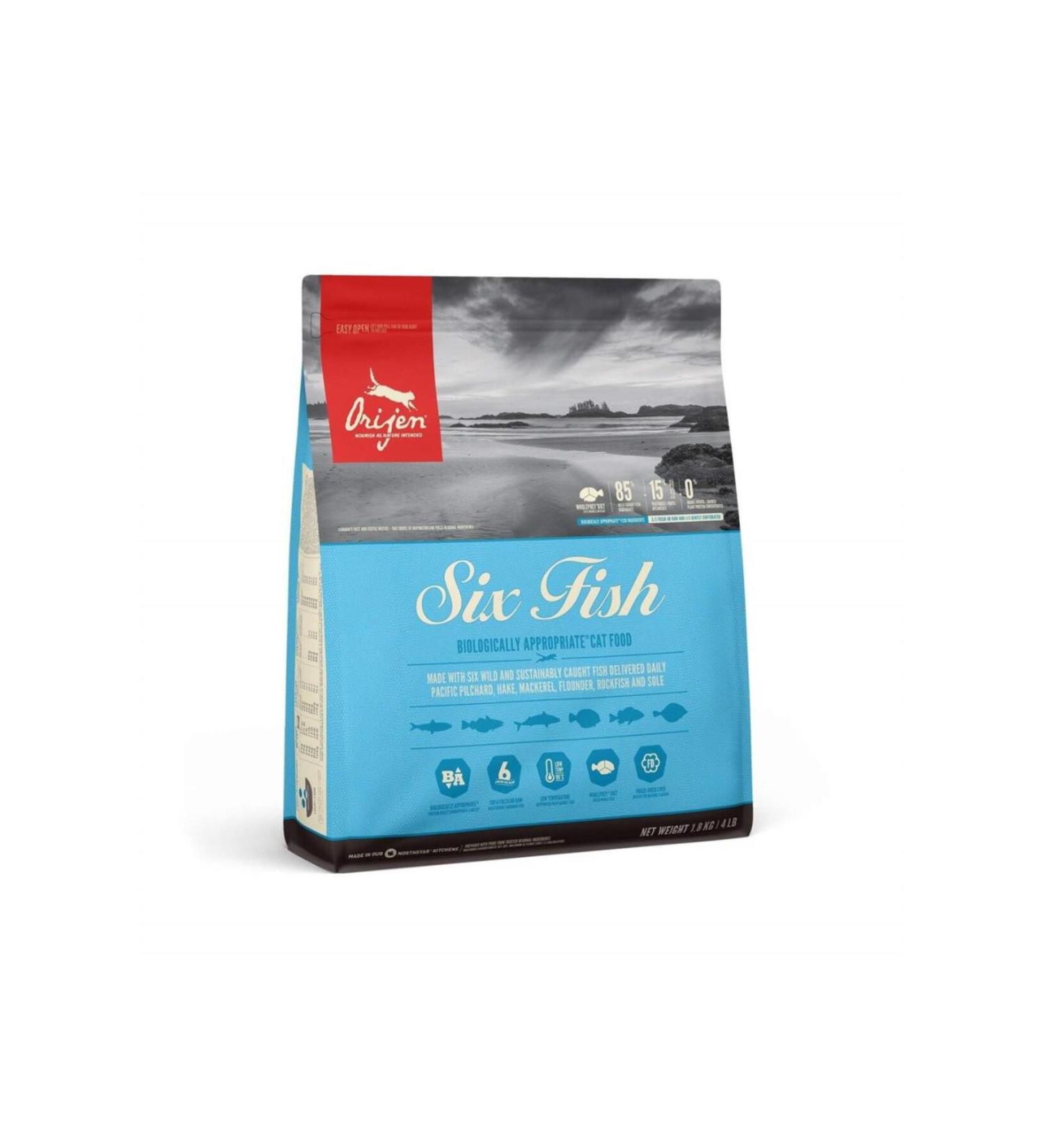Orijen Six Fish Cat - 6 Fish Grain Free Cat Food 1.8 Kg