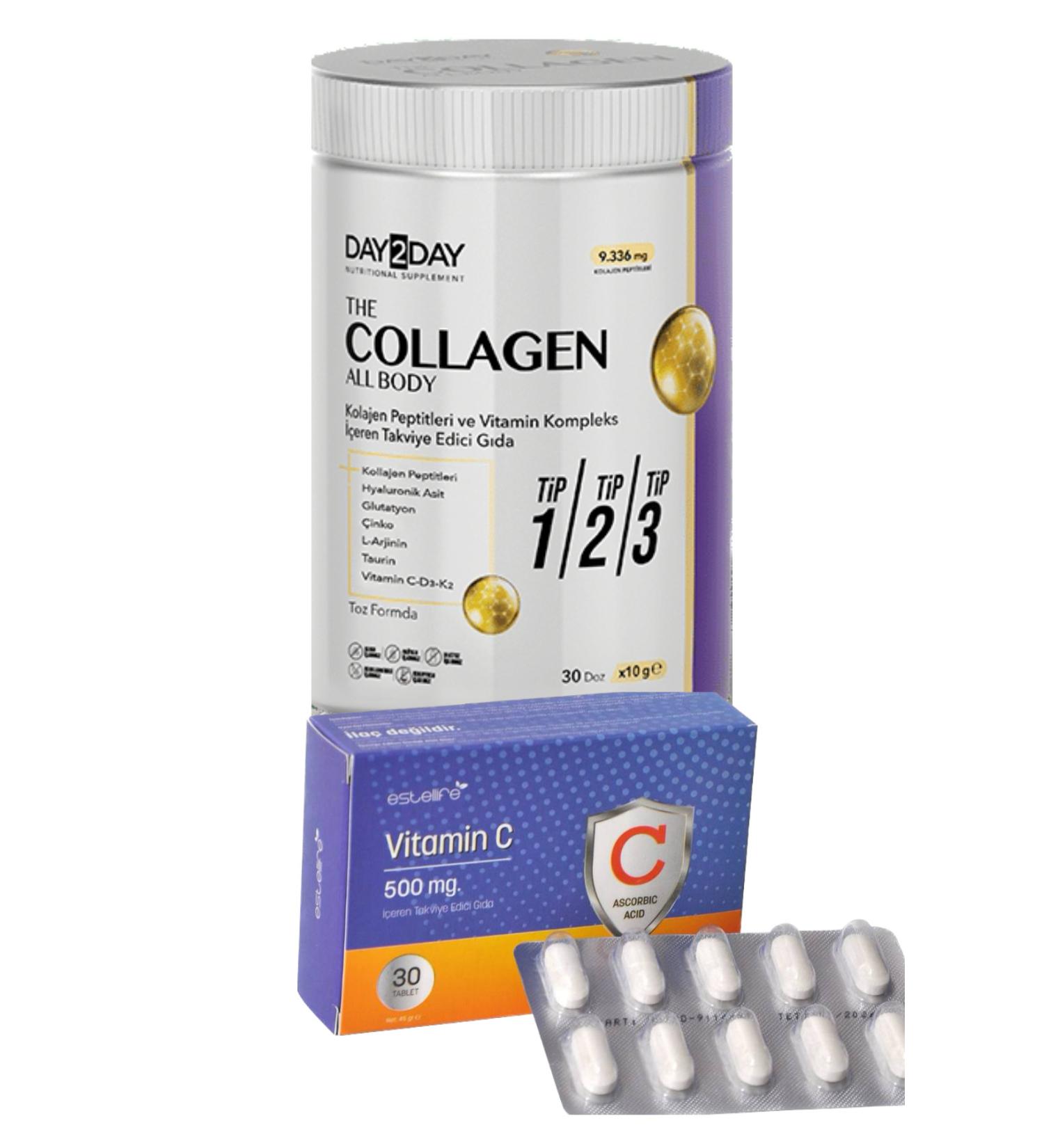 DAY2DAY The Collagen ALL BODY 30 Daily Dose-Vitamin C 30 Tablets - Buy Online on GoSupps.com