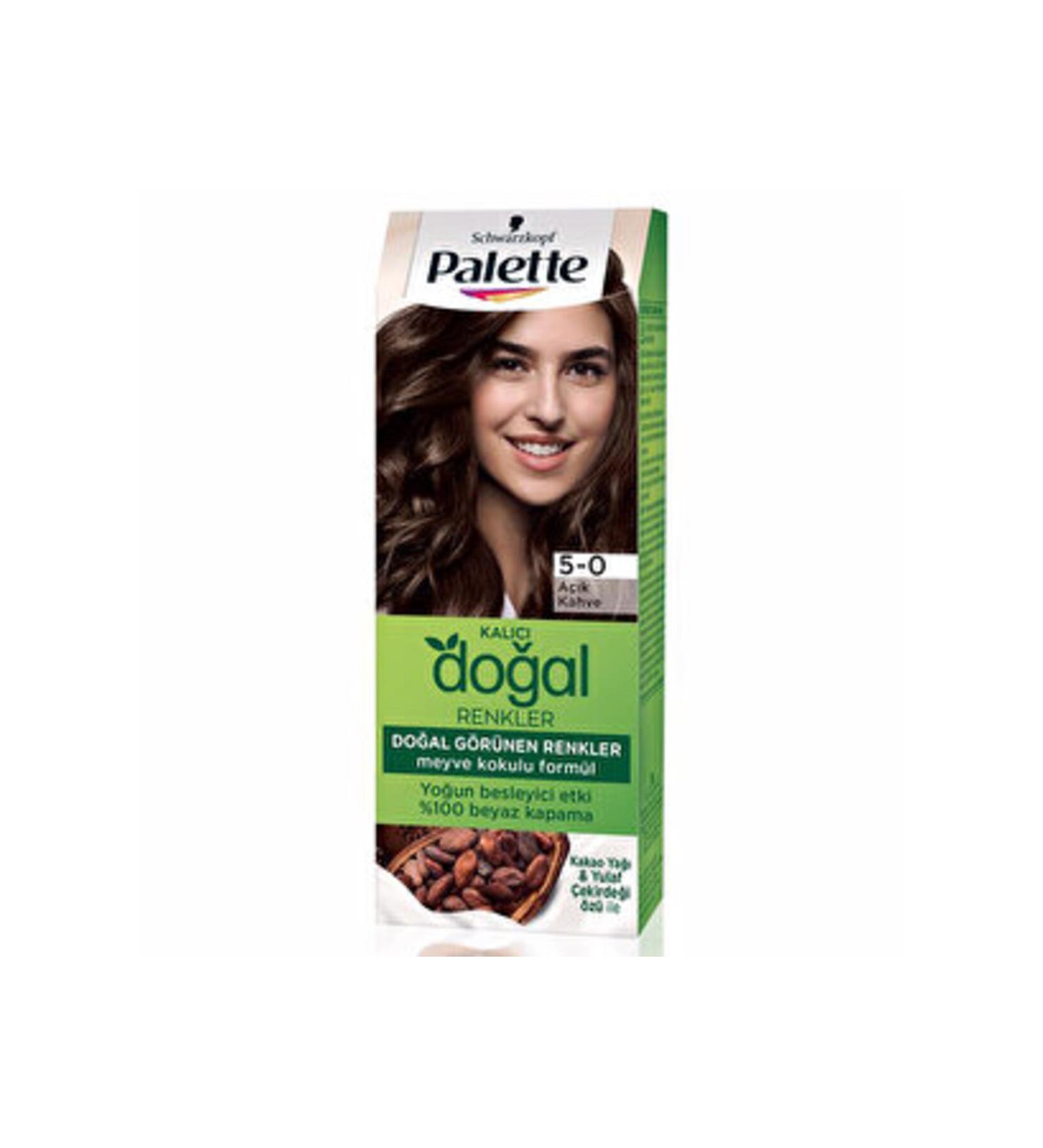 Palette ( 2 PIECES ) Palette Permanent Natural Colors Hair Dye 5-0 Light Brown