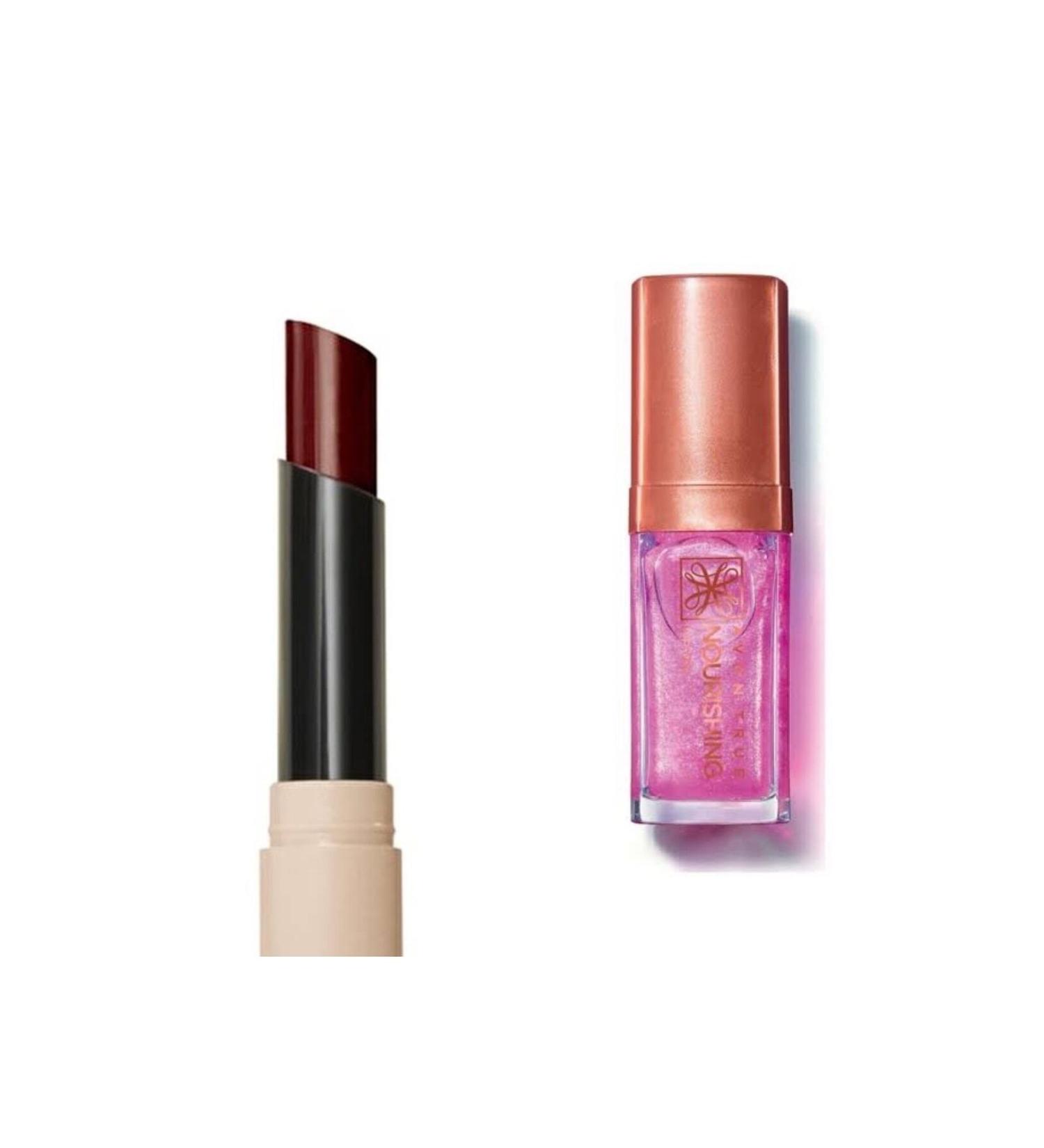 Avon Tinted Lip Balm Plum and Avon True Nourishing Lip Oil 7 Shimmering Petal - Buy Online on GoSupps.com