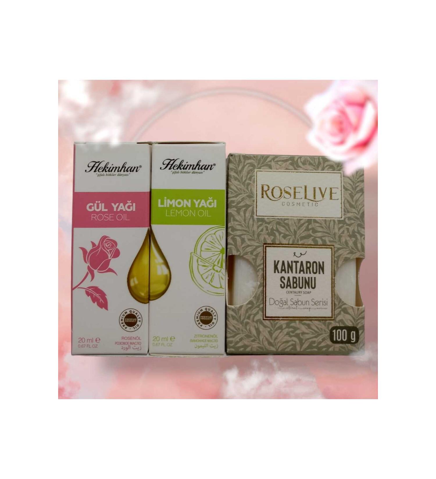 Hekimhan Rose Oil + Lemon Oil + St. John's Wort Soap