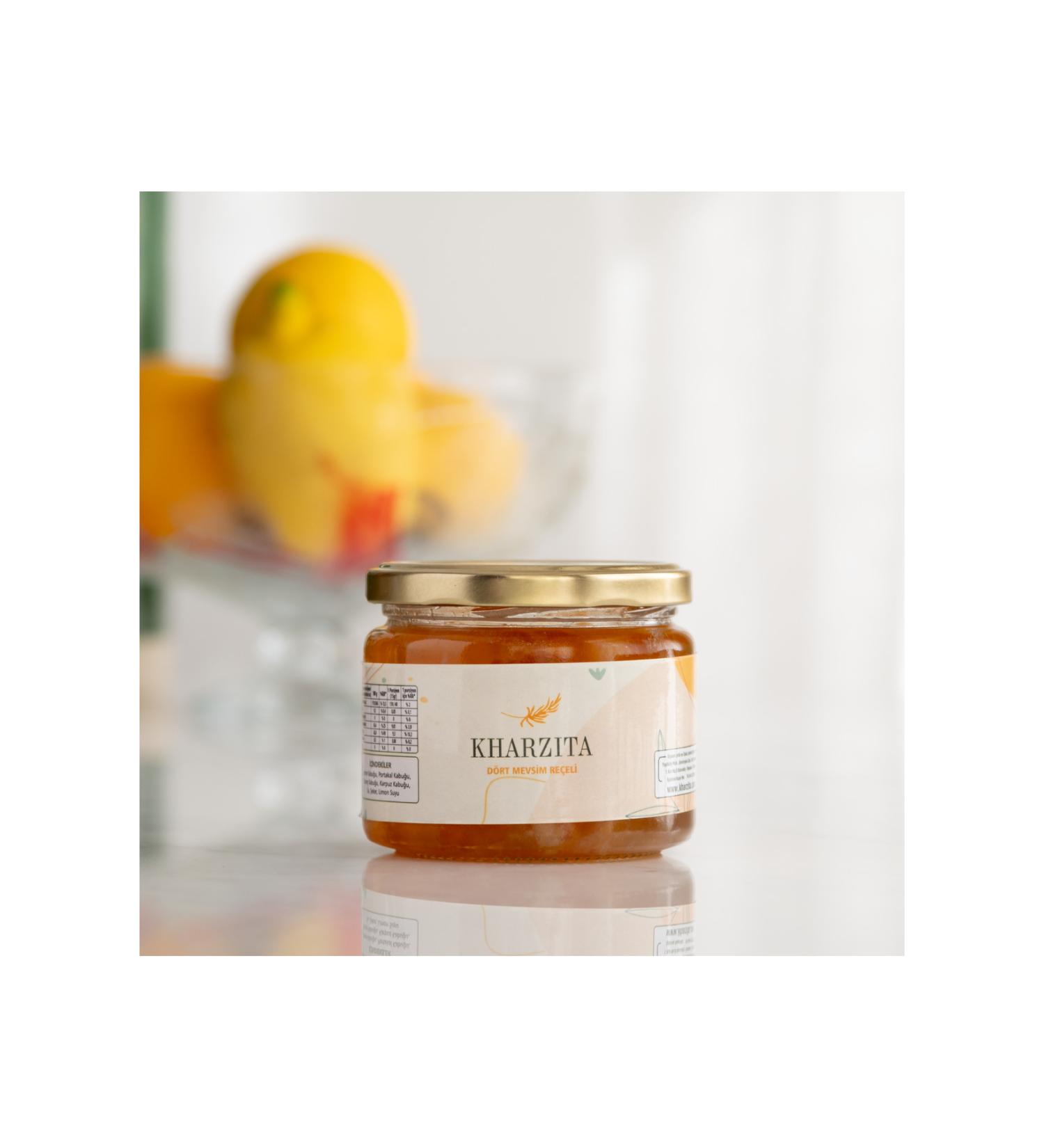 Kharzita Four Seasons Jam (Citrus Lemon Orange Watermelon Rind) 350 Gr