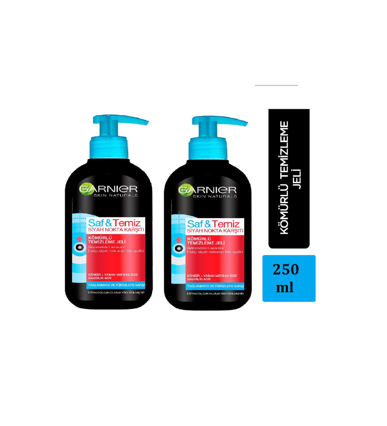 Garnier Pure&Clean Anti-Blackhead Cleanser 250ml X 2 PCS - Buy Online on GoSupps.com