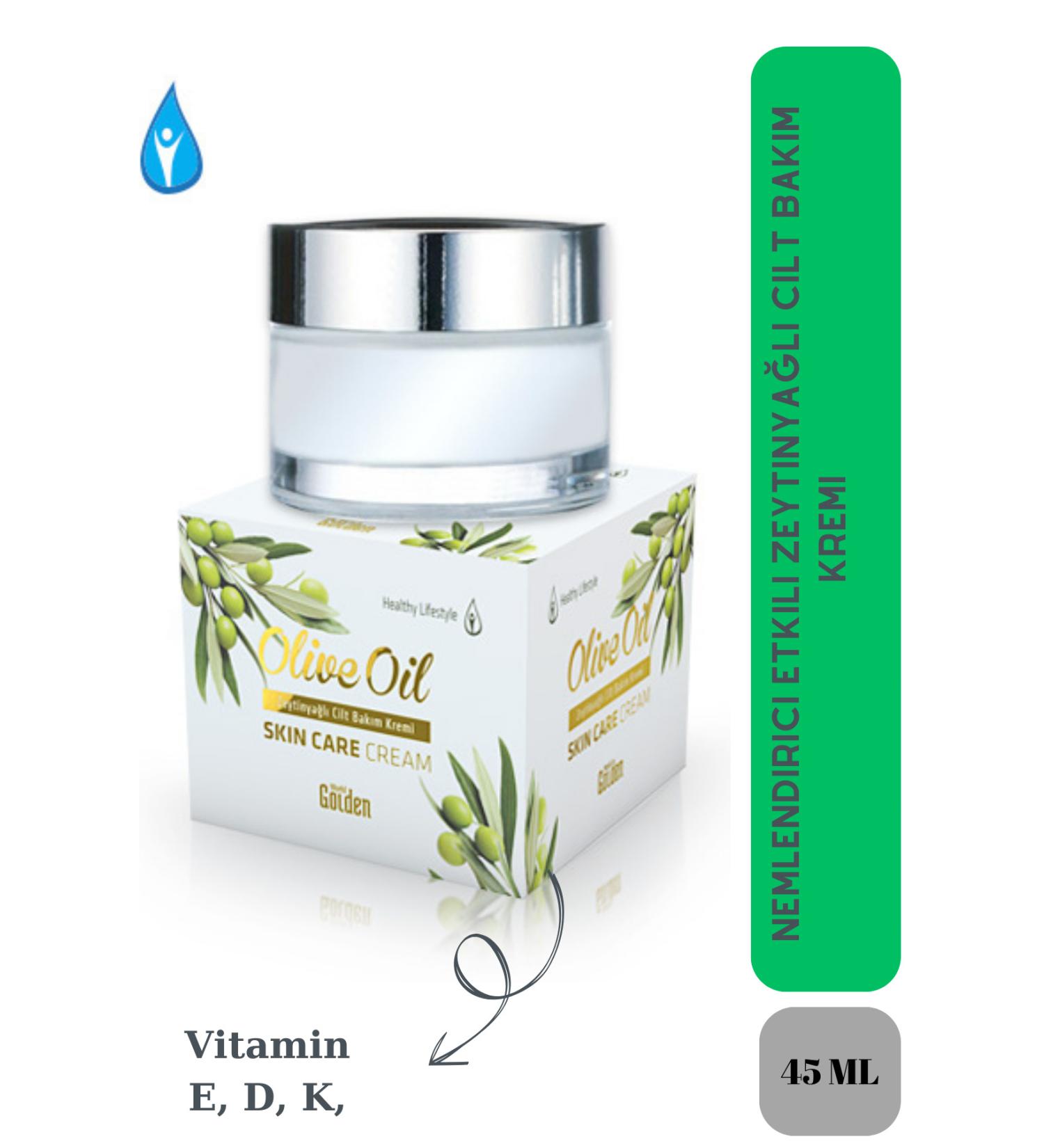 WORLD GOLDEN Moisturizing Effective Olive Oil Skin Care Cream Hand/Face/Body 50 Ml