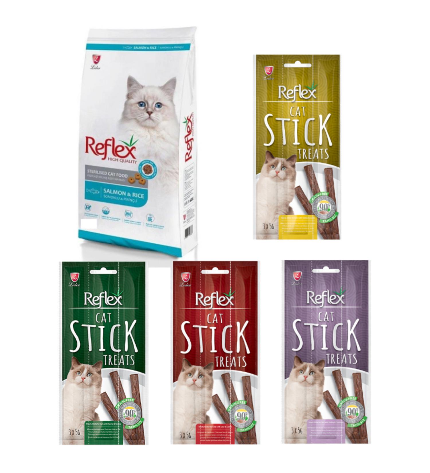 PureCanpati Neutered Salmon Cat Food 2 KG + Cat Stick Set