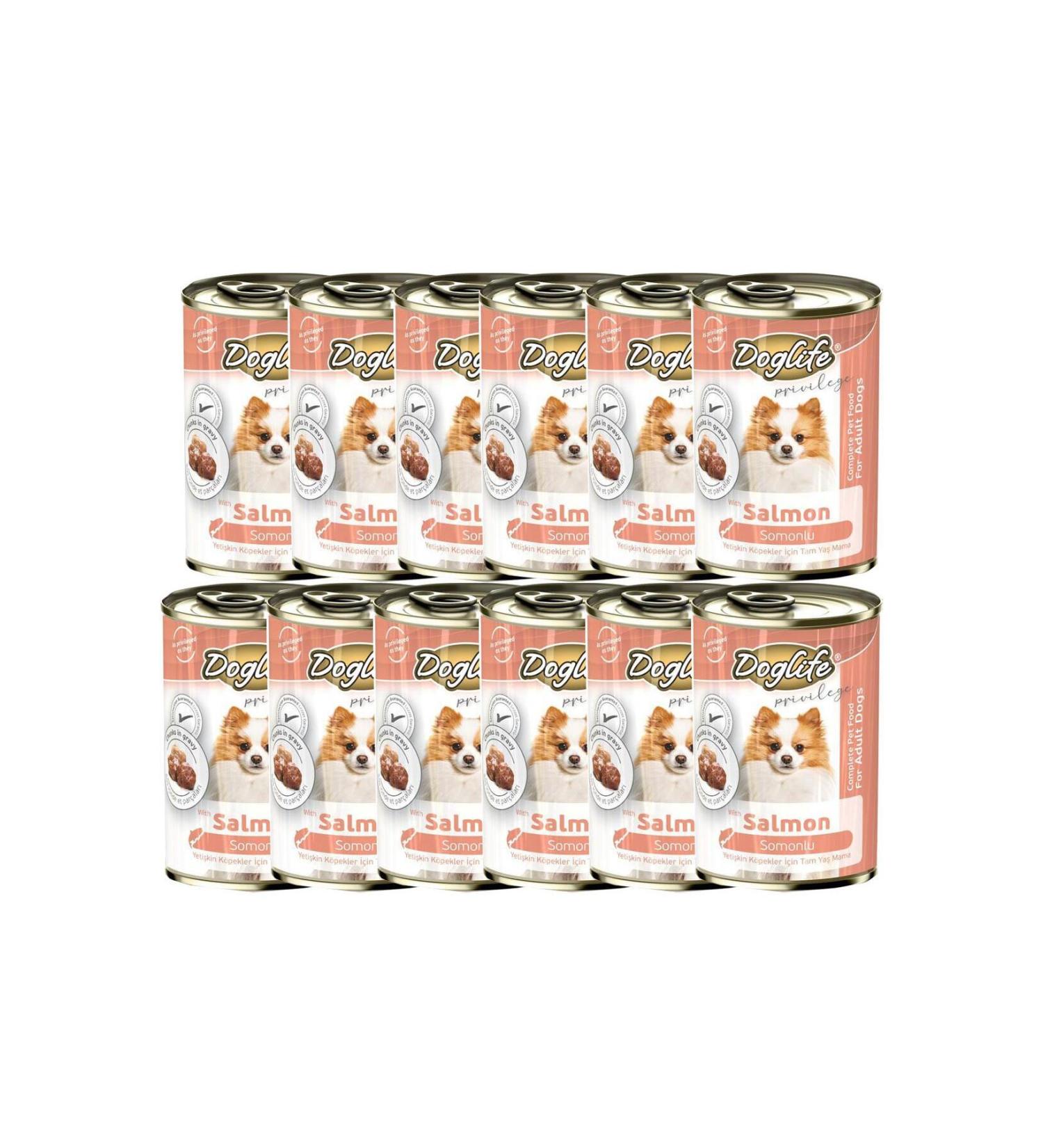 Doglife Canned Salmon Dog Food 400gr X 12 Pieces