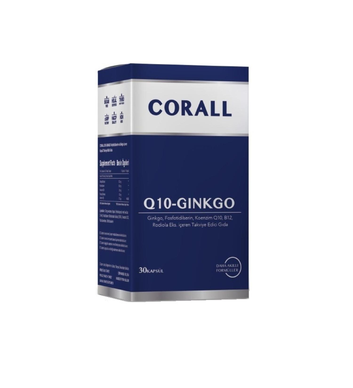 CORALL Q10-ginkgo 30 Capsules (phosphatidylserine and Rodiola Extract) - Buy Online on GoSupps.com