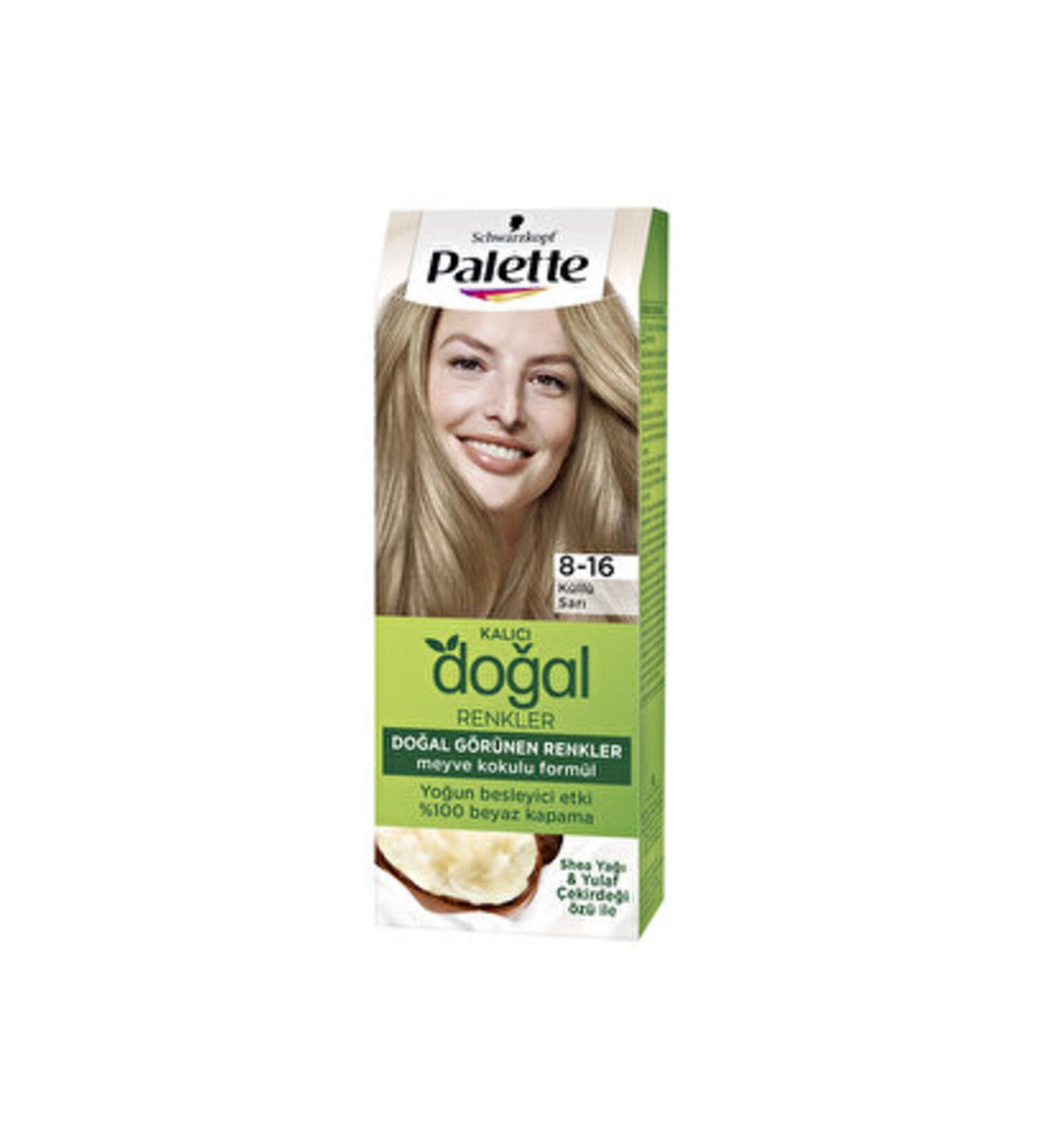 Palette ( 2 PIECES ) Palette Permanent Natural Colors Hair Dye 8-16 Ash Blonde