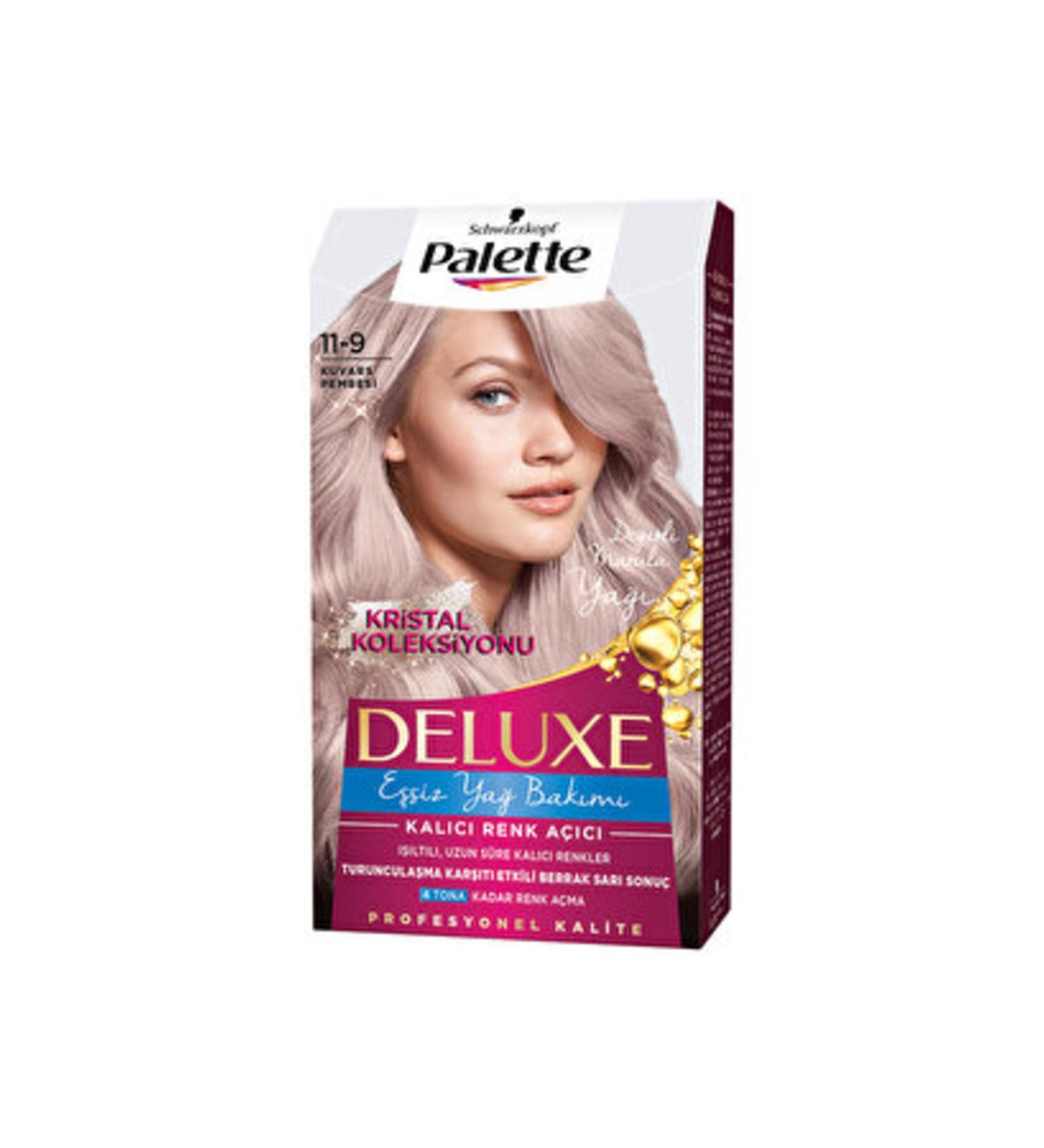 Palette ( 2 PIECES ) Palette Deluxe Hair Dye Permanent Lightener 11-9 Quartz Pink