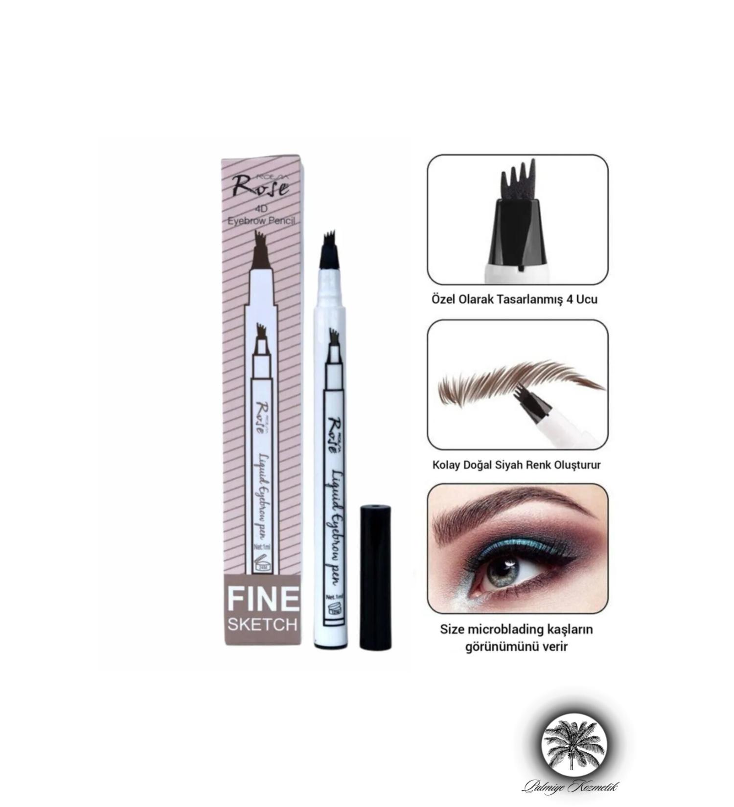 Rose EYEBROW PENCIL BLACK NATURAL BROWS FILLER - Buy Online on GoSupps.com
