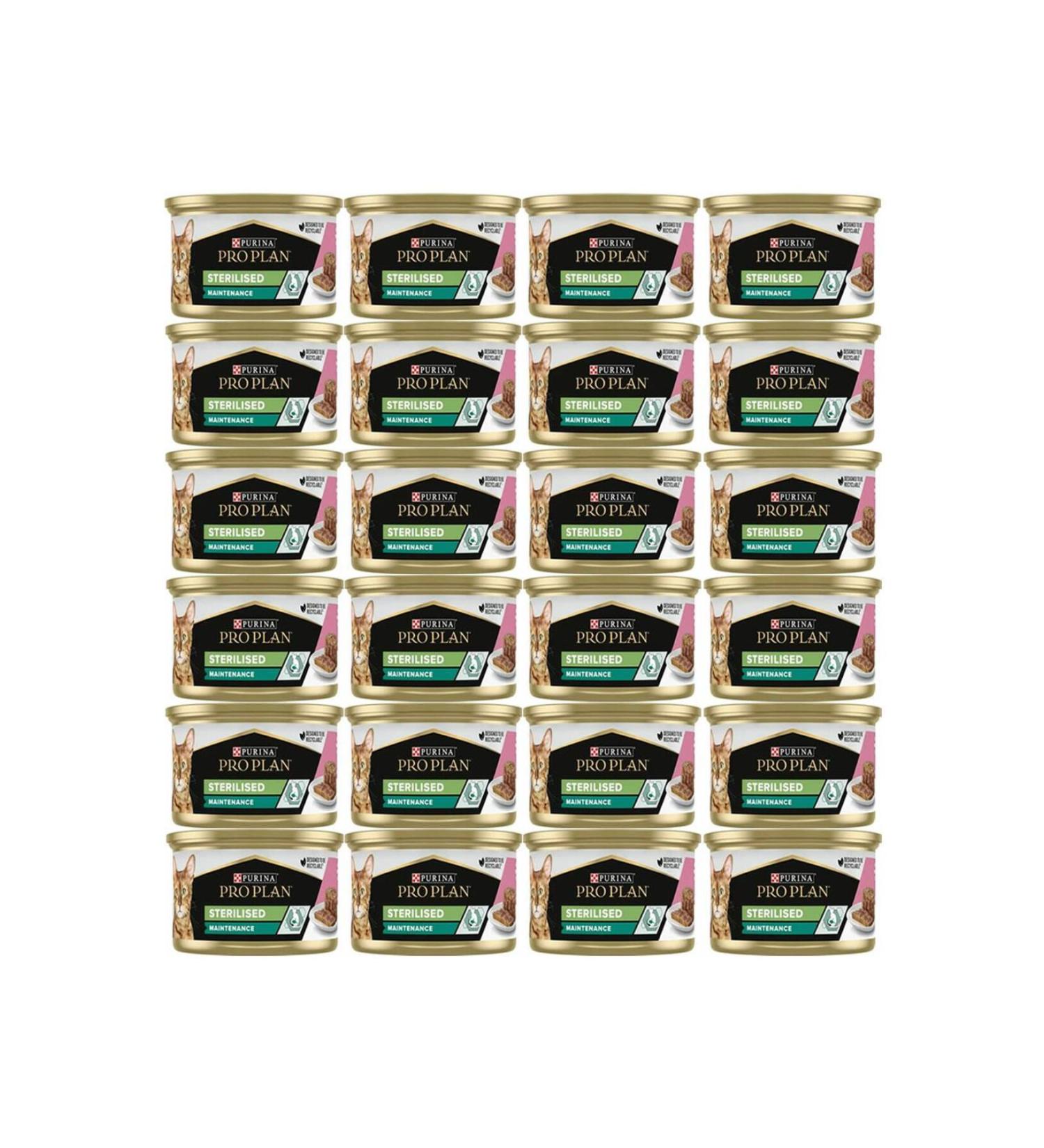 Pro Plan Pro Plan Sterilized Salmon Cat Canned Food 85 Gr * 24 Pieces
