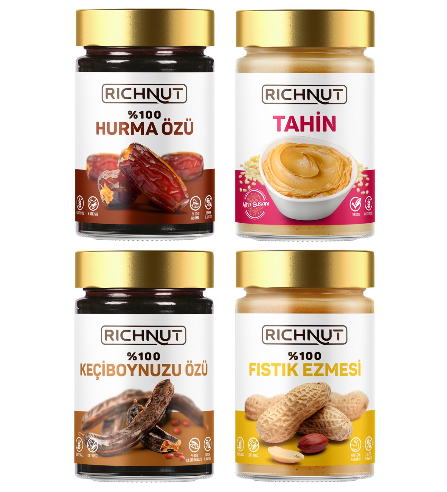 R CHNUT 4-Pack Advantage Package (0 Tahini Peanut Butter Carob Extract Date Extract)