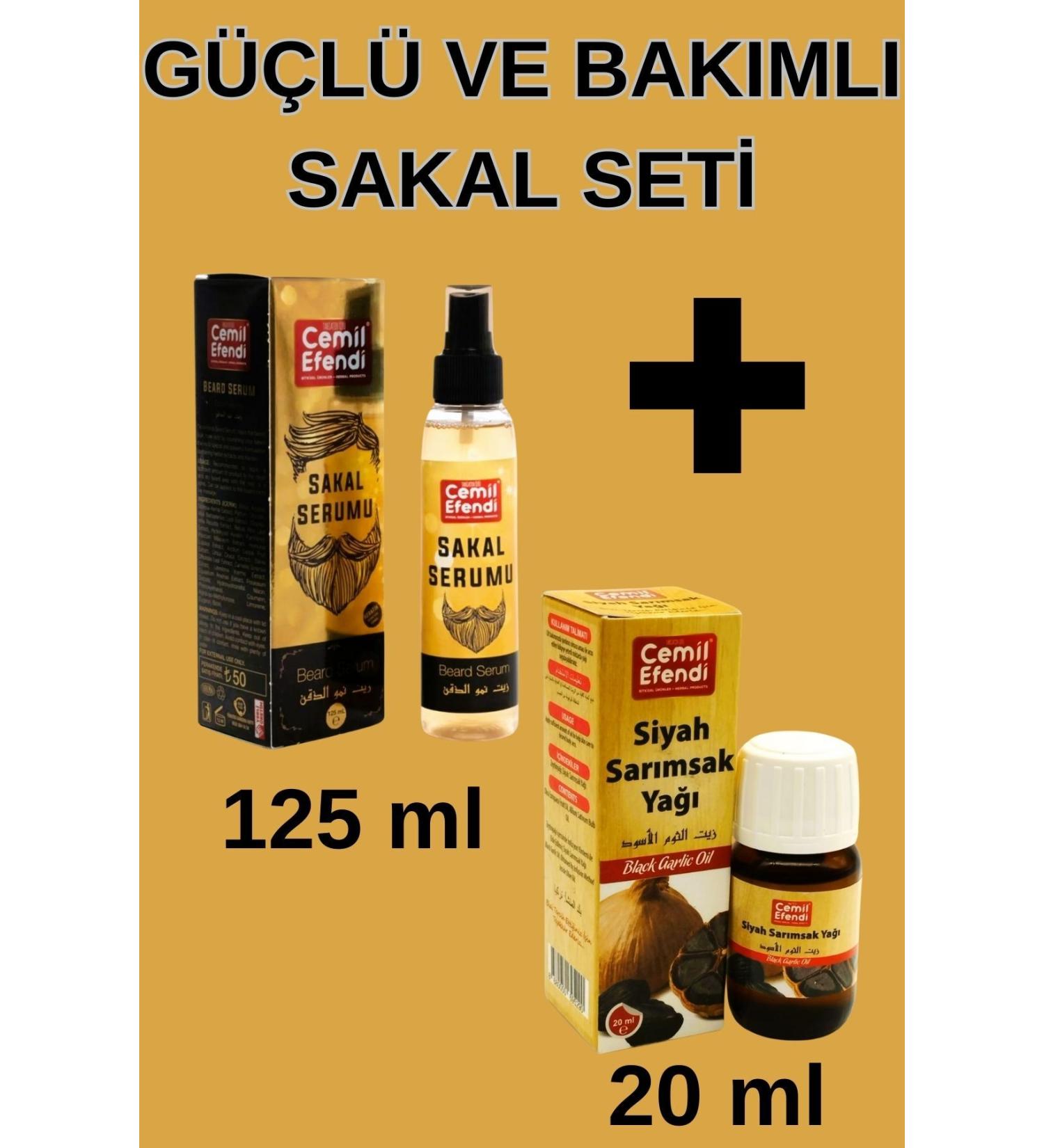 Cemil Efendi Beard Serum 125 ml Black Garlic Oil 20 ml
