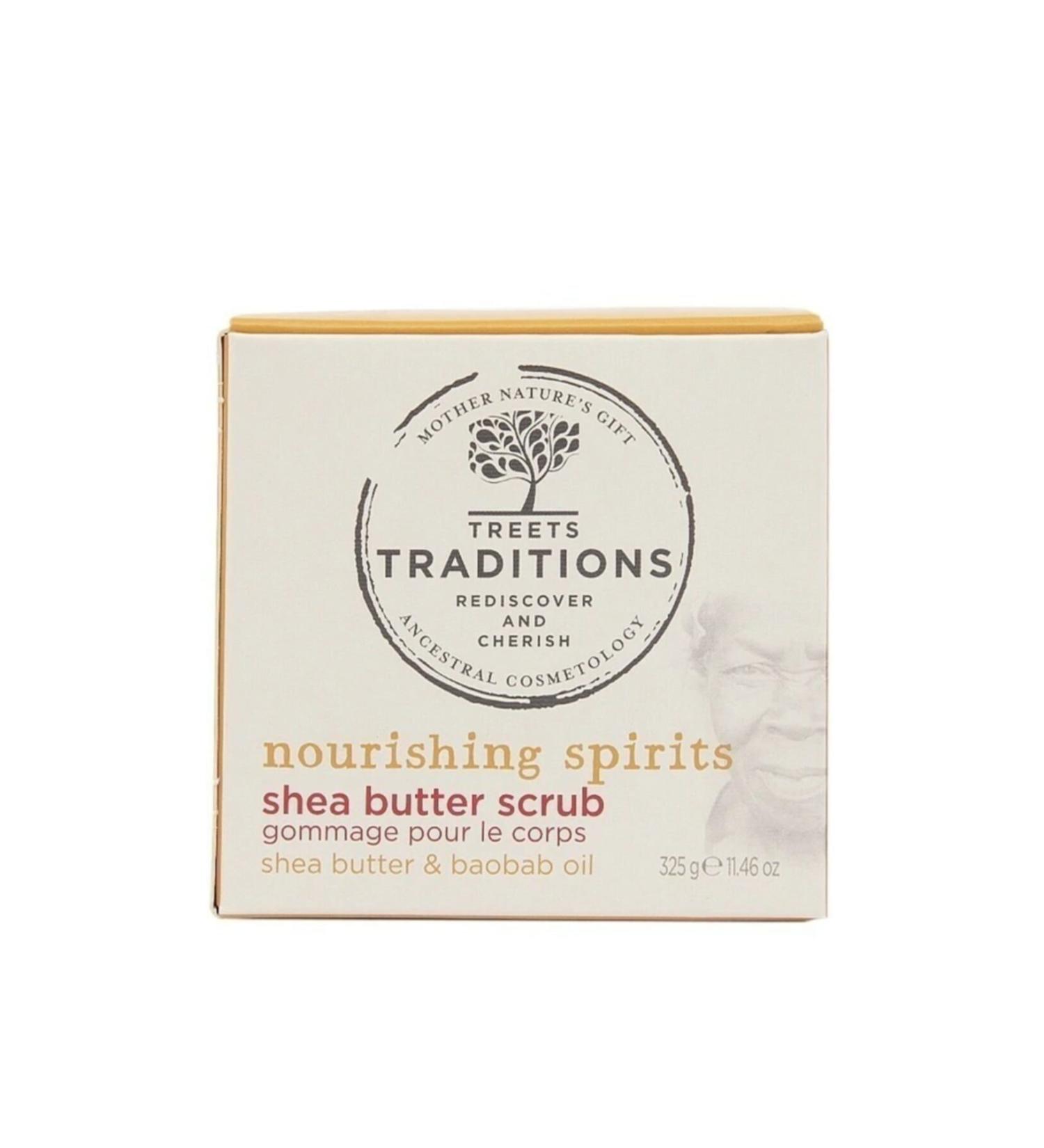 Treets Nourishing Spirits Shea Butter Pelling / Butter Scrub 325g