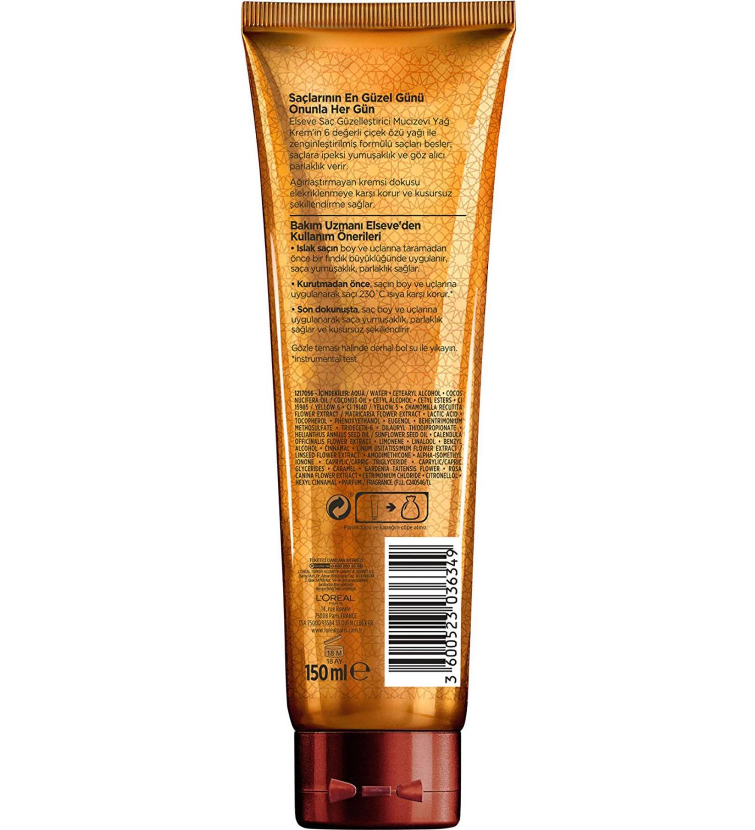 Elseve L'Or al Paris Miracle Oil Hair Beautifying Cream 150 Ml - Dry and Hard Hair - Buy Online on GoSupps.com