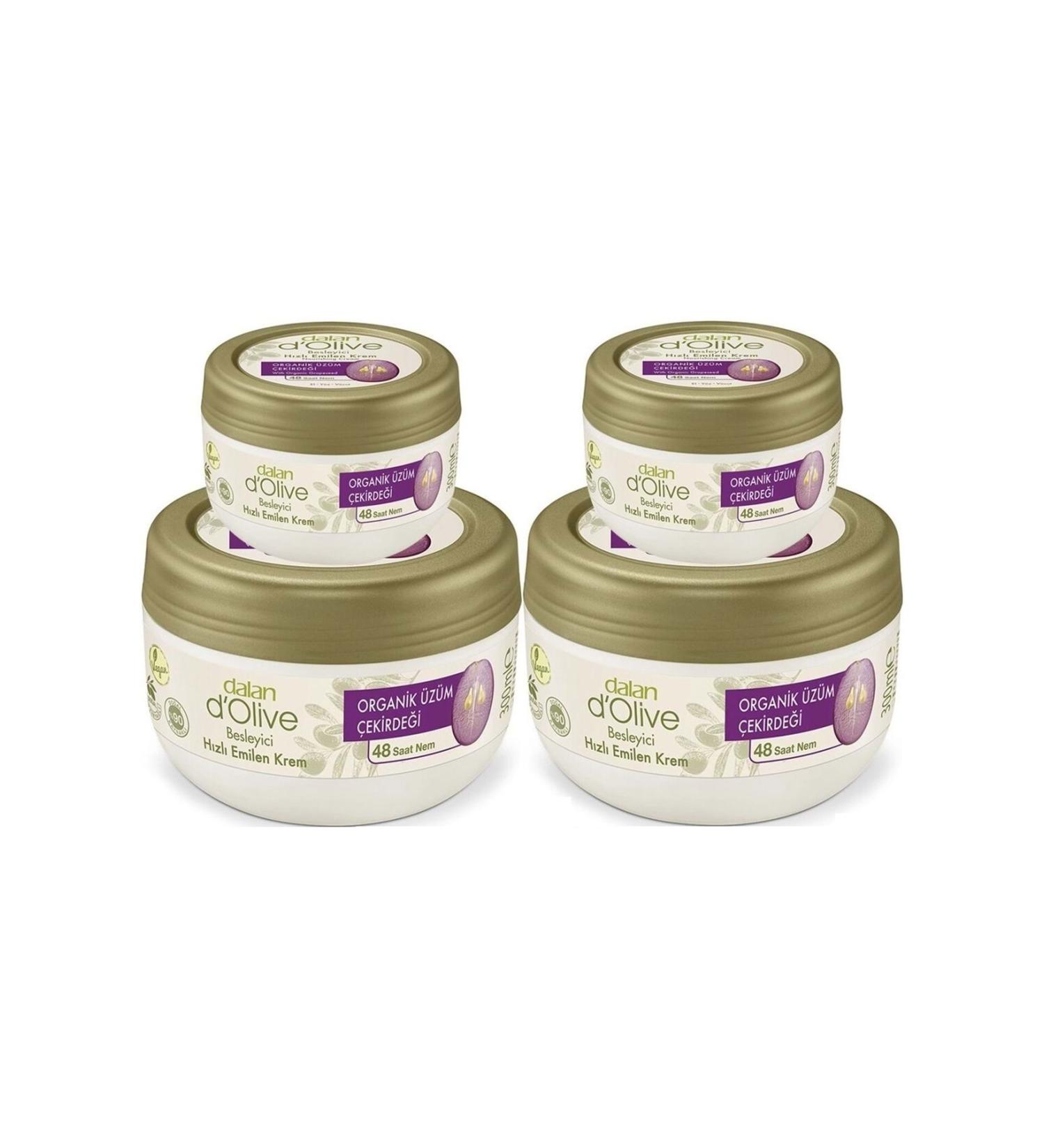 Dalan Dolive Organic Nourishing Care Cream Grape Seed 300ml 150ml Gift (SET OF 2)