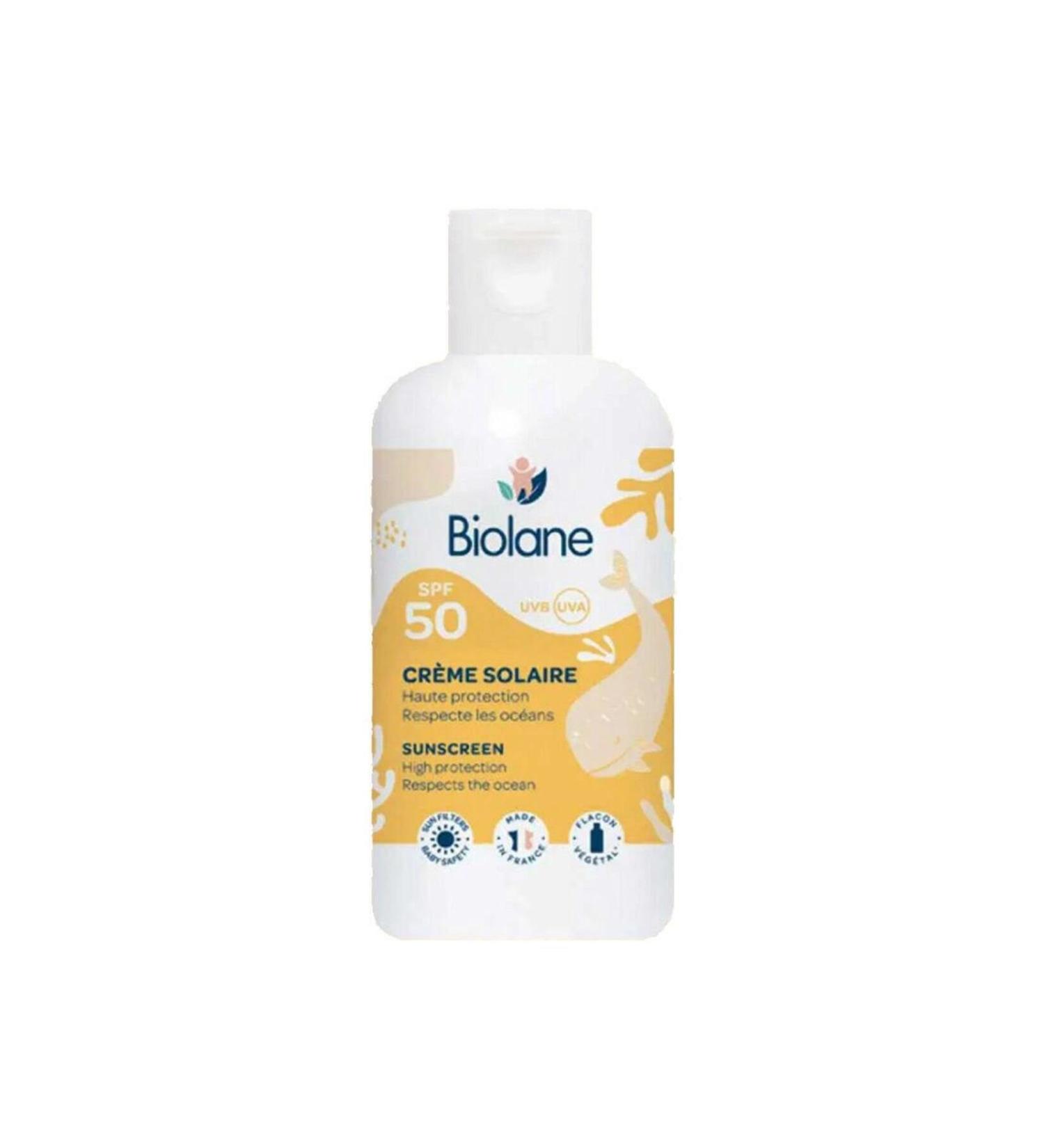 Biolane Sunscreen Cream Spf50 for Your Baby's Sensitive Skin Exposed to the Sun 125 ml