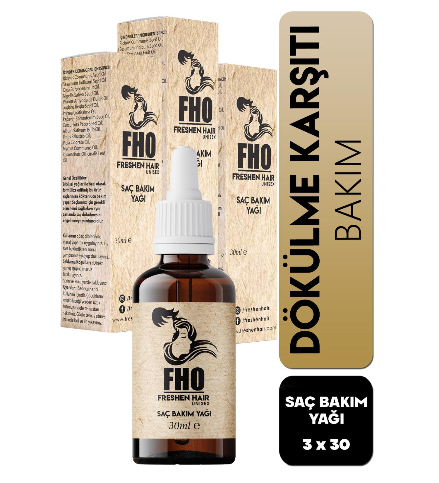 FHO Freshen Hair Freshen Hair Herbal Hair Care Serum for Slow Growing Hair 3 X 30 Ml - Buy Online on GoSupps.com