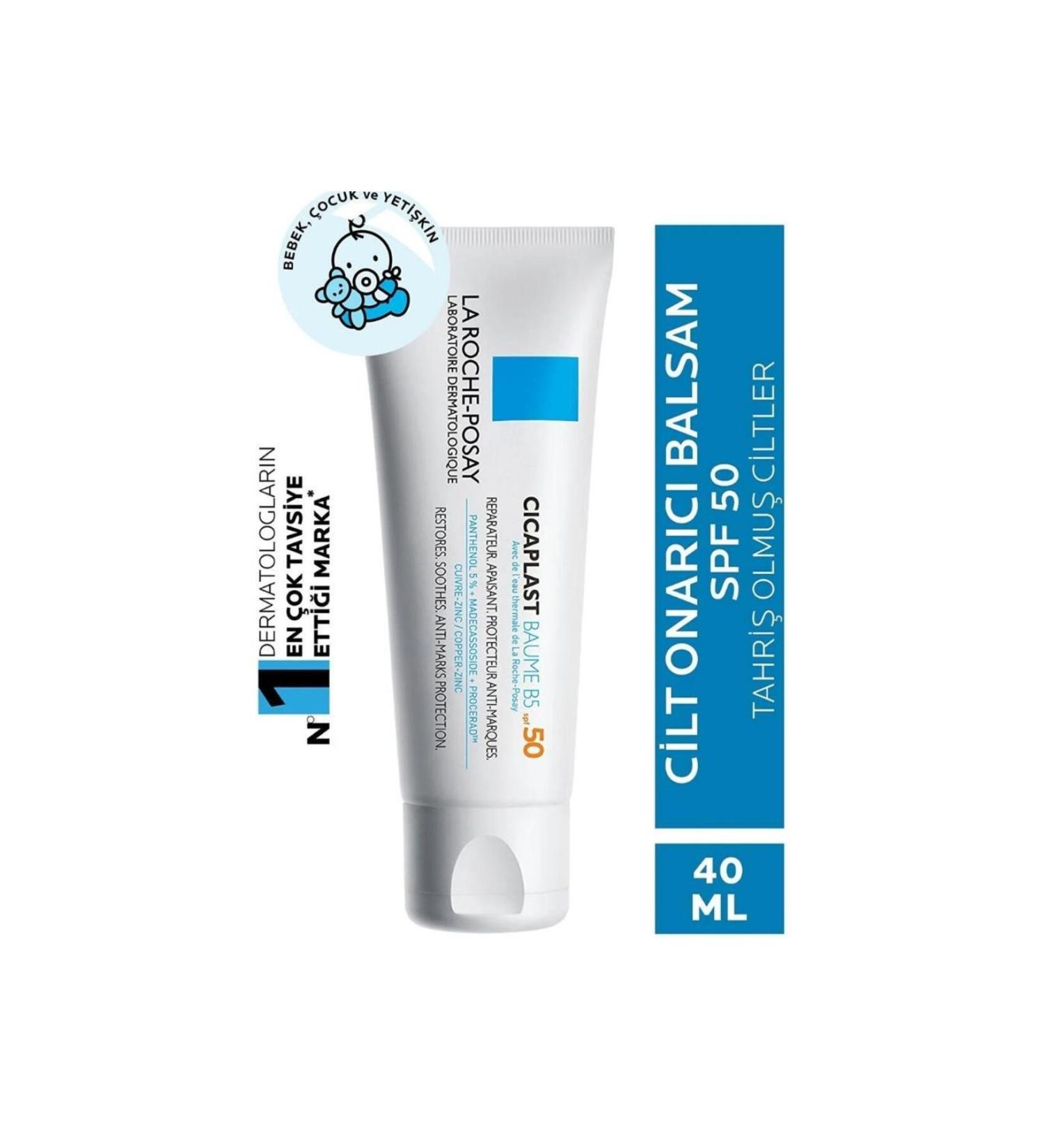 La Roche Posay Cicaplast Baume B5 SPF50 40 ml Sun Protection Care Cream for Sensitive Skin&spf50