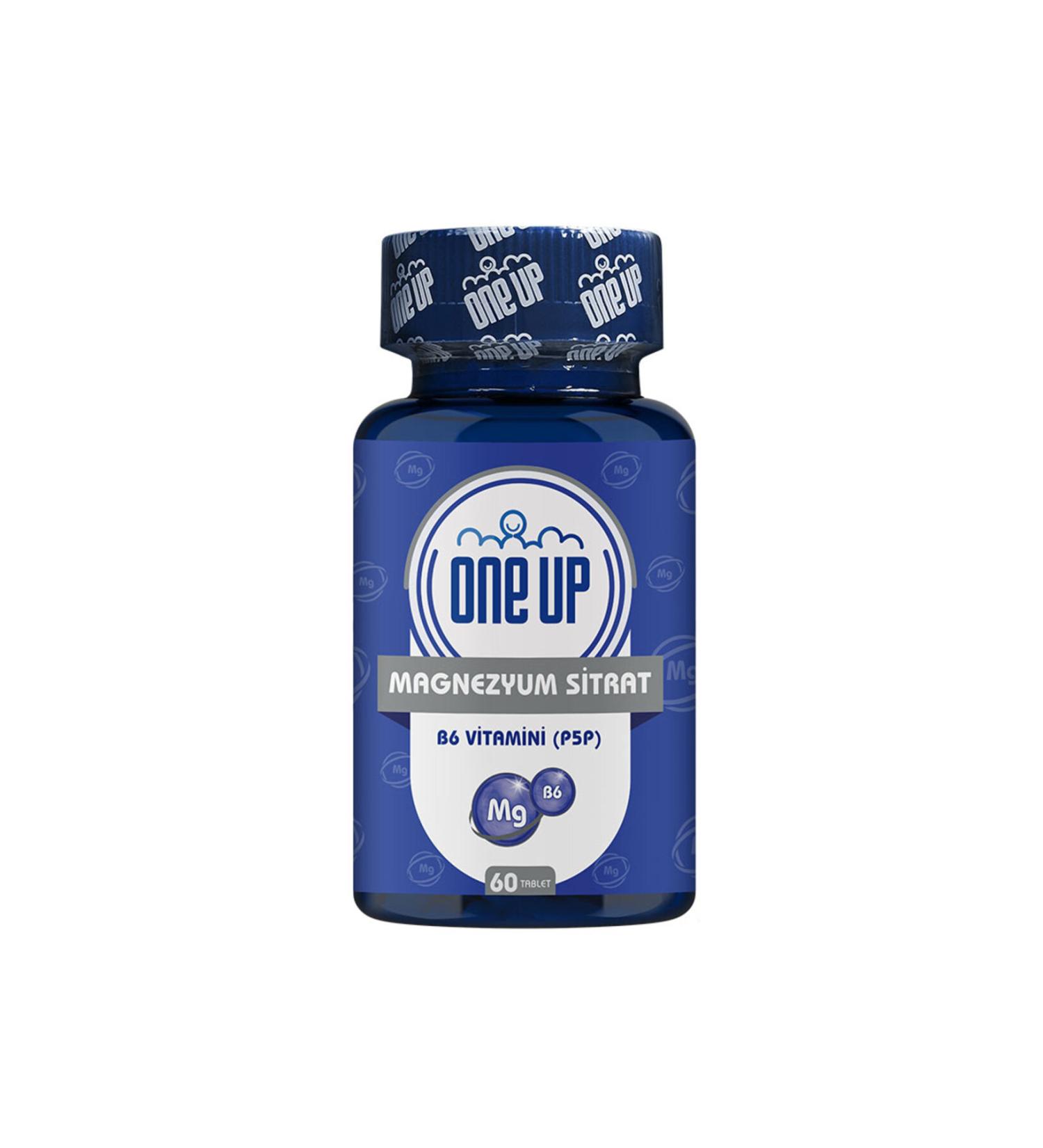 One Up Magnesium Citrate Vitamin B6 (P5P) 60 Tablets - Buy Online on GoSupps.com
