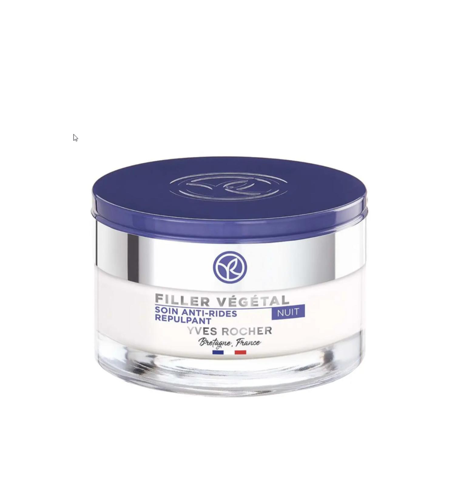 Yves Rocher Night Cream - Plumping Herbal Hyaluronic Care / Filler Vegetal 50 ML - Buy Online on GoSupps.com