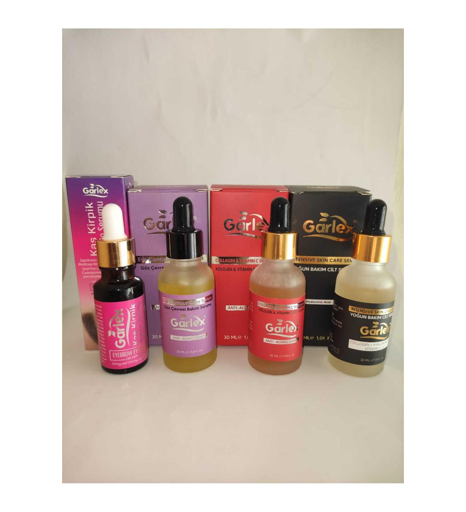 Garlex -SKIN & EYE CONTOUR & EYEBROW -SERUM PACKAGE (4 PIECES)