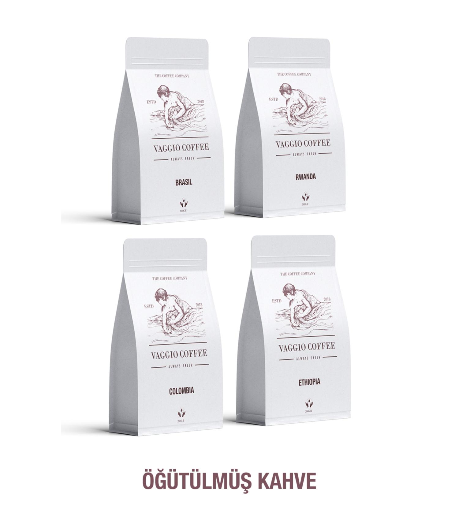 Vaggio Coffee Ethiopia&Brazil&Colombia&Rwanda Ground Local Set of 4