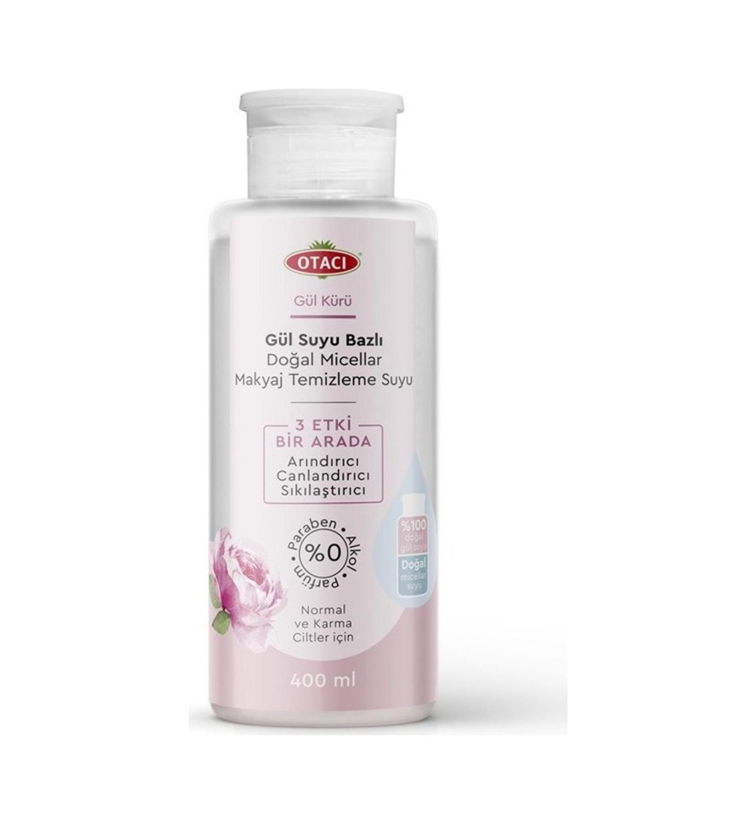 Otac Rose Cure Rose Water Based Natural Micellar Makeup Remover Water 400 Ml